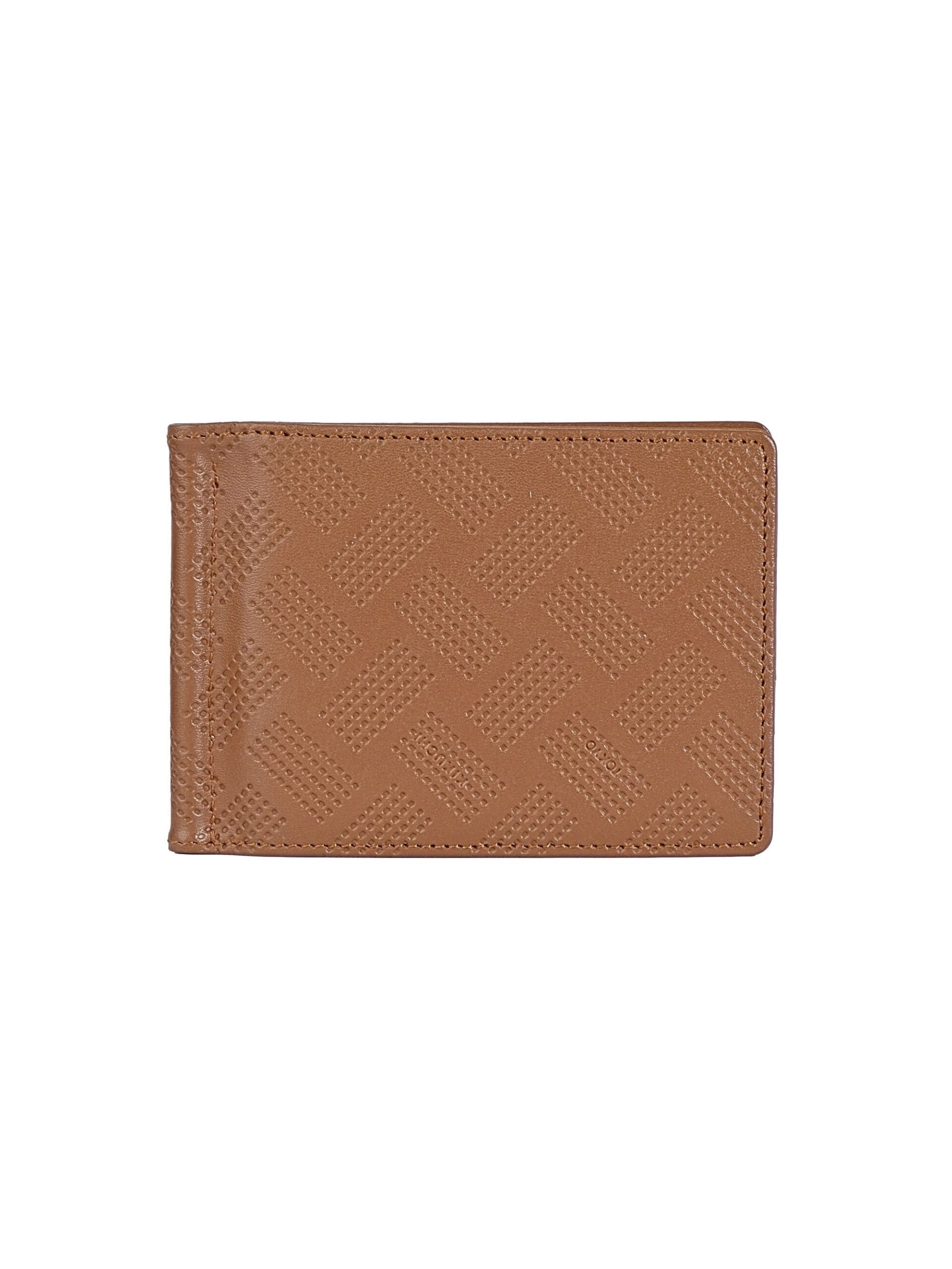 BROWN KAGOME MONEY CLIP WALLET