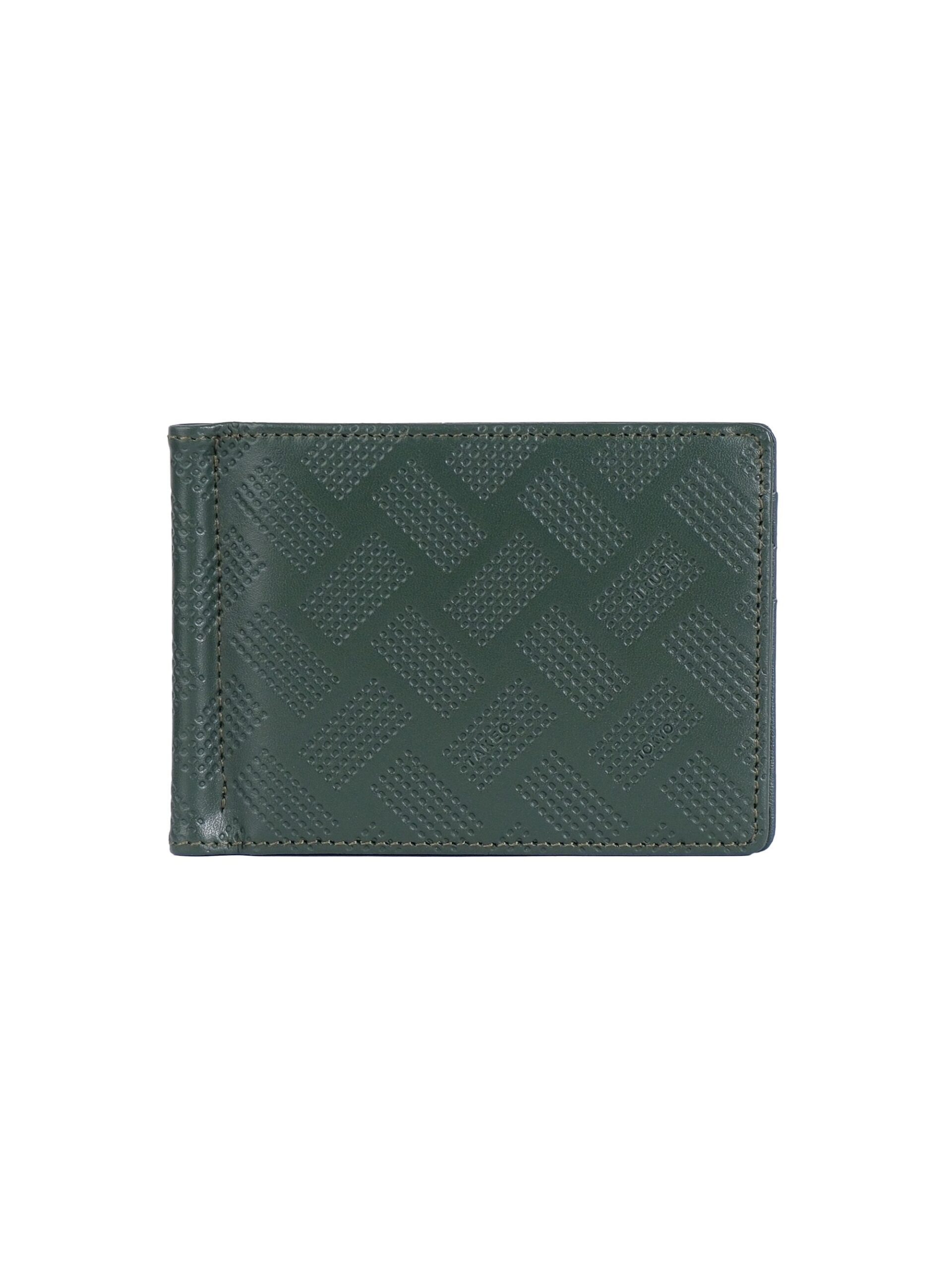 GREEN KAGOME MONEY CLIP WALLET