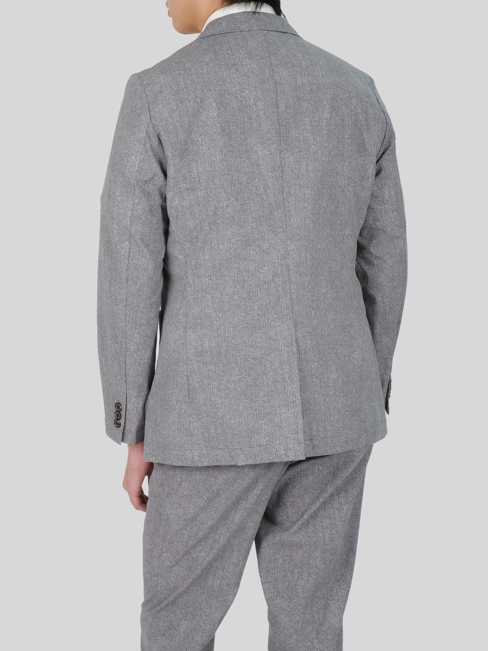 GREY PRINTED DOTAIR BUSINESS CASUAL SUIT JACKET (2)