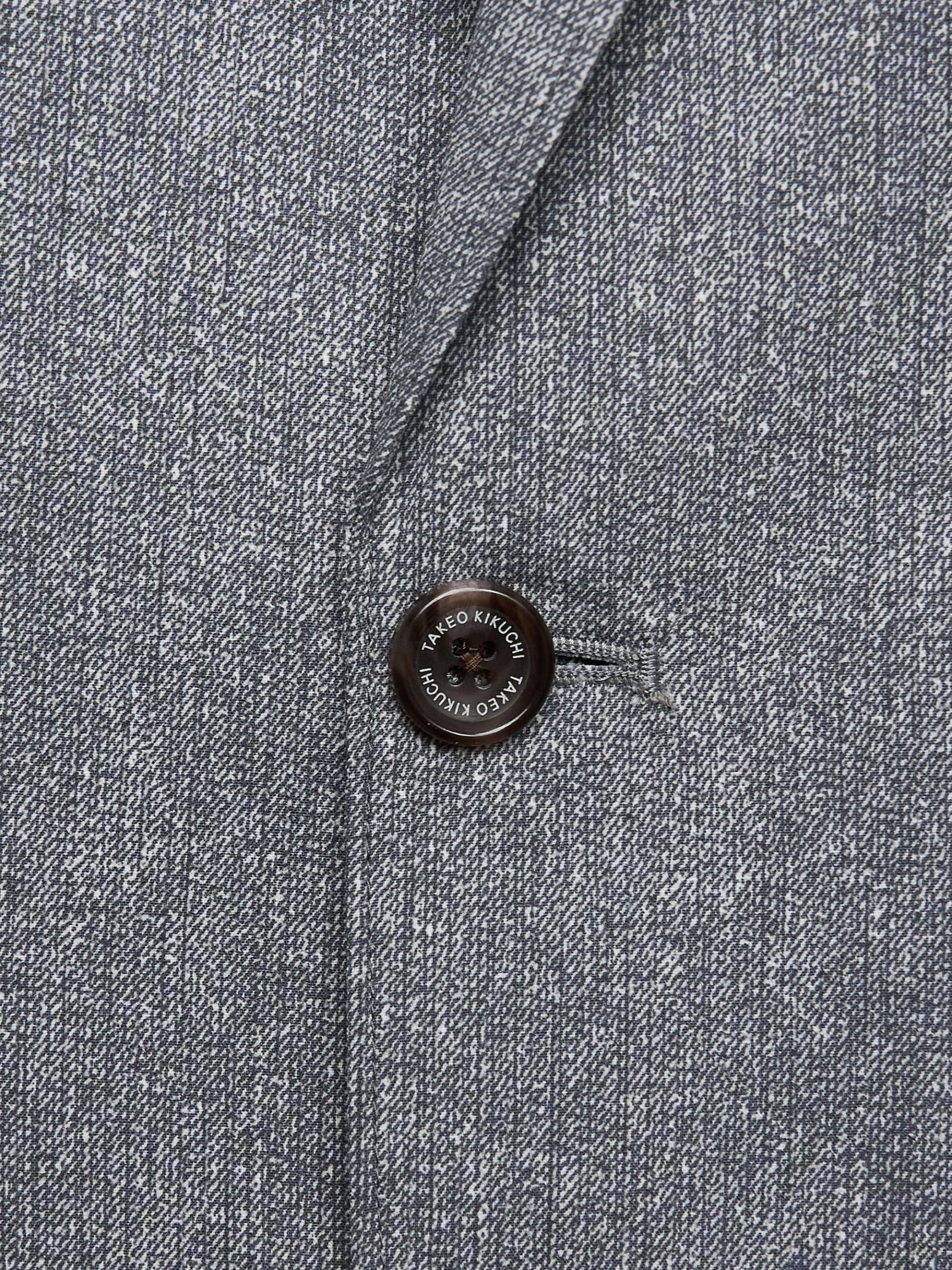 GREY PRINTED DOTAIR BUSINESS CASUAL SUIT JACKET (3)