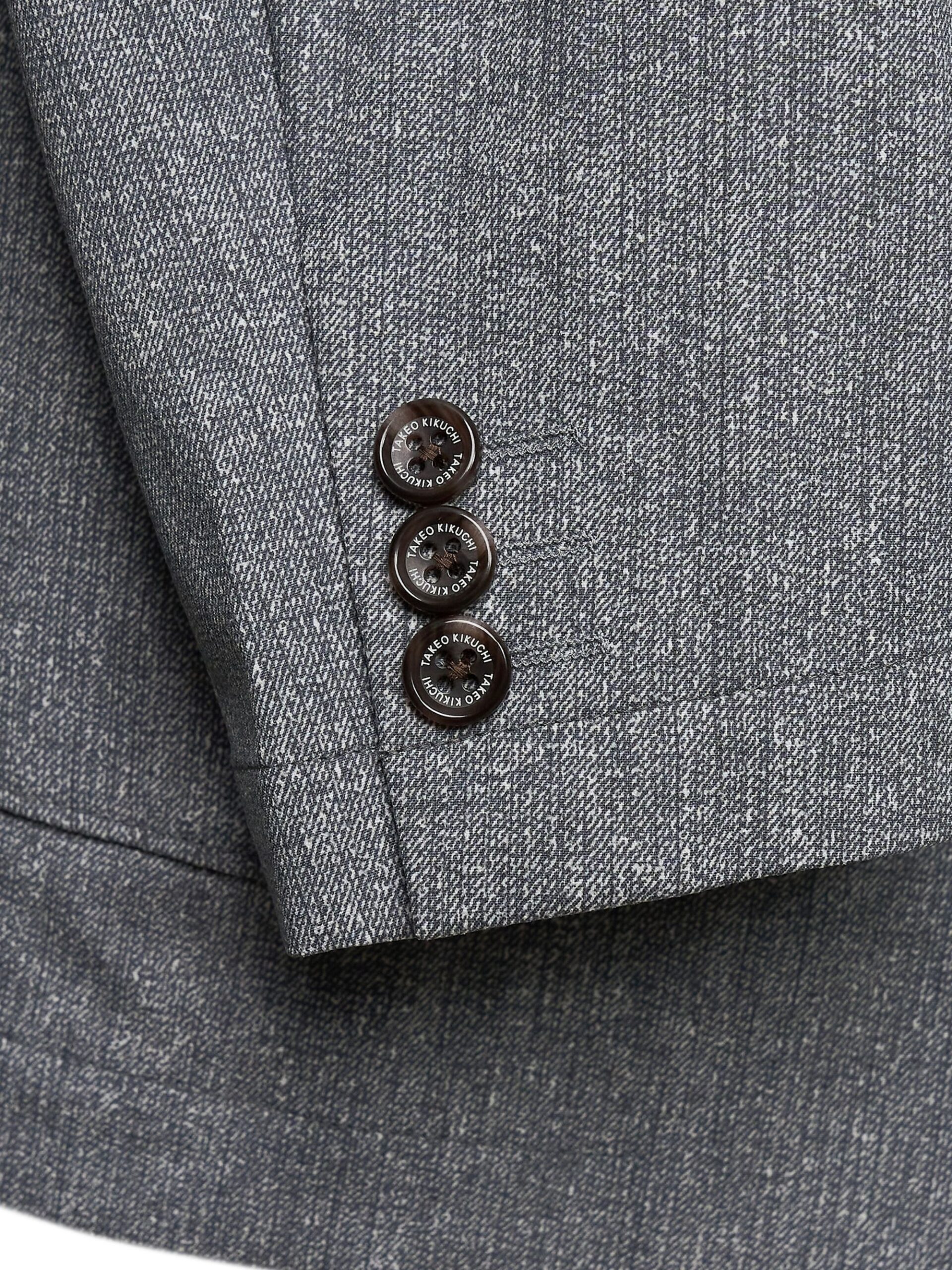 GREY PRINTED DOTAIR BUSINESS CASUAL SUIT JACKET (4)