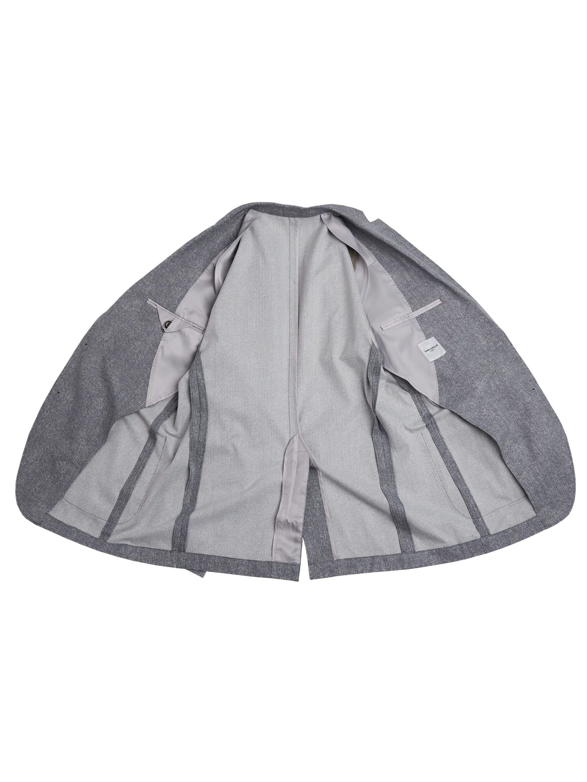 GREY PRINTED DOTAIR BUSINESS CASUAL SUIT JACKET (6)