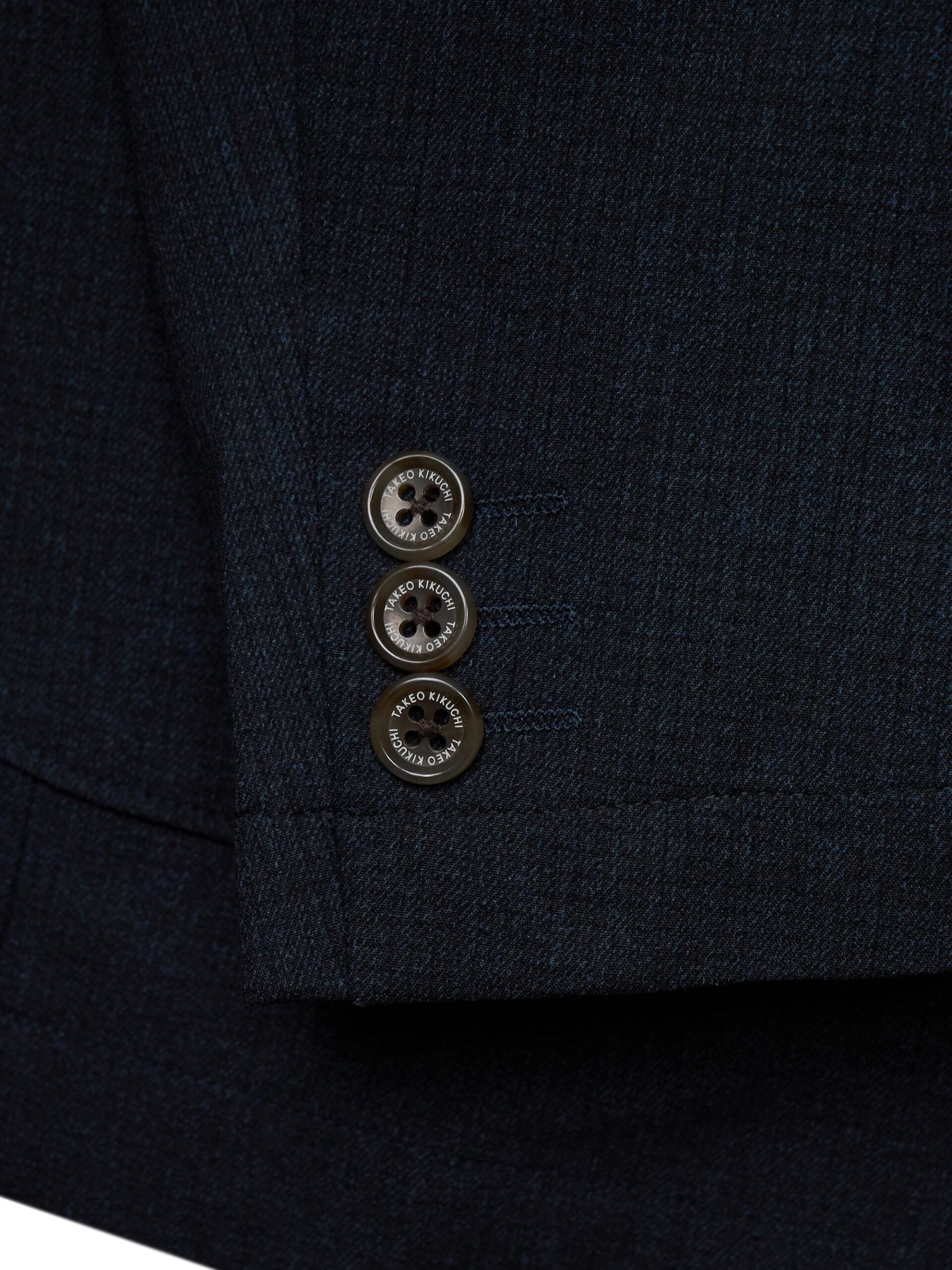 NAVY PRINTED DOTAIR BUSINESS CASUAL SUIT JACKET (4)