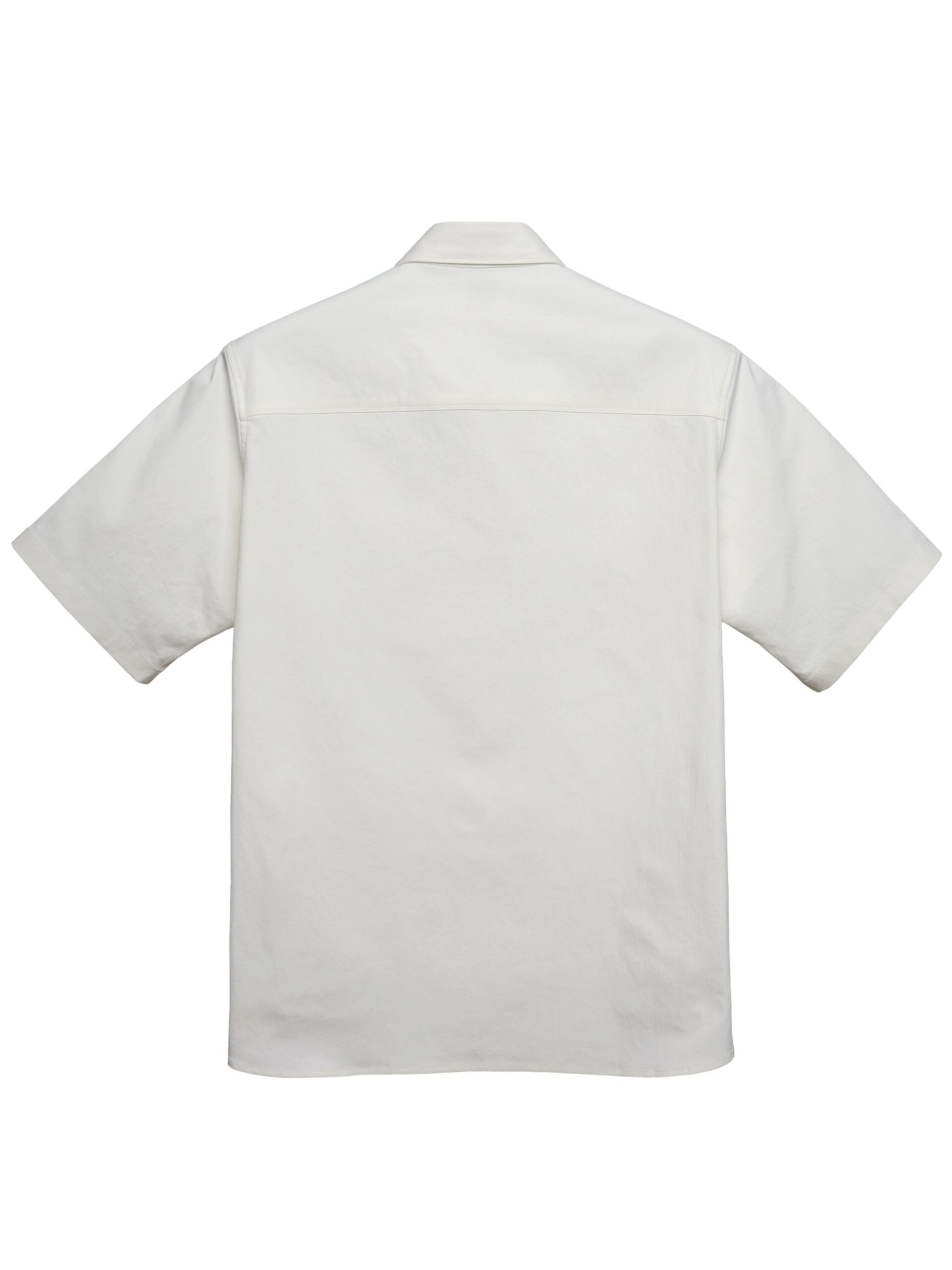 WHITE BUTTON DOWN STRETCH TWILL SS SHIRT (2)