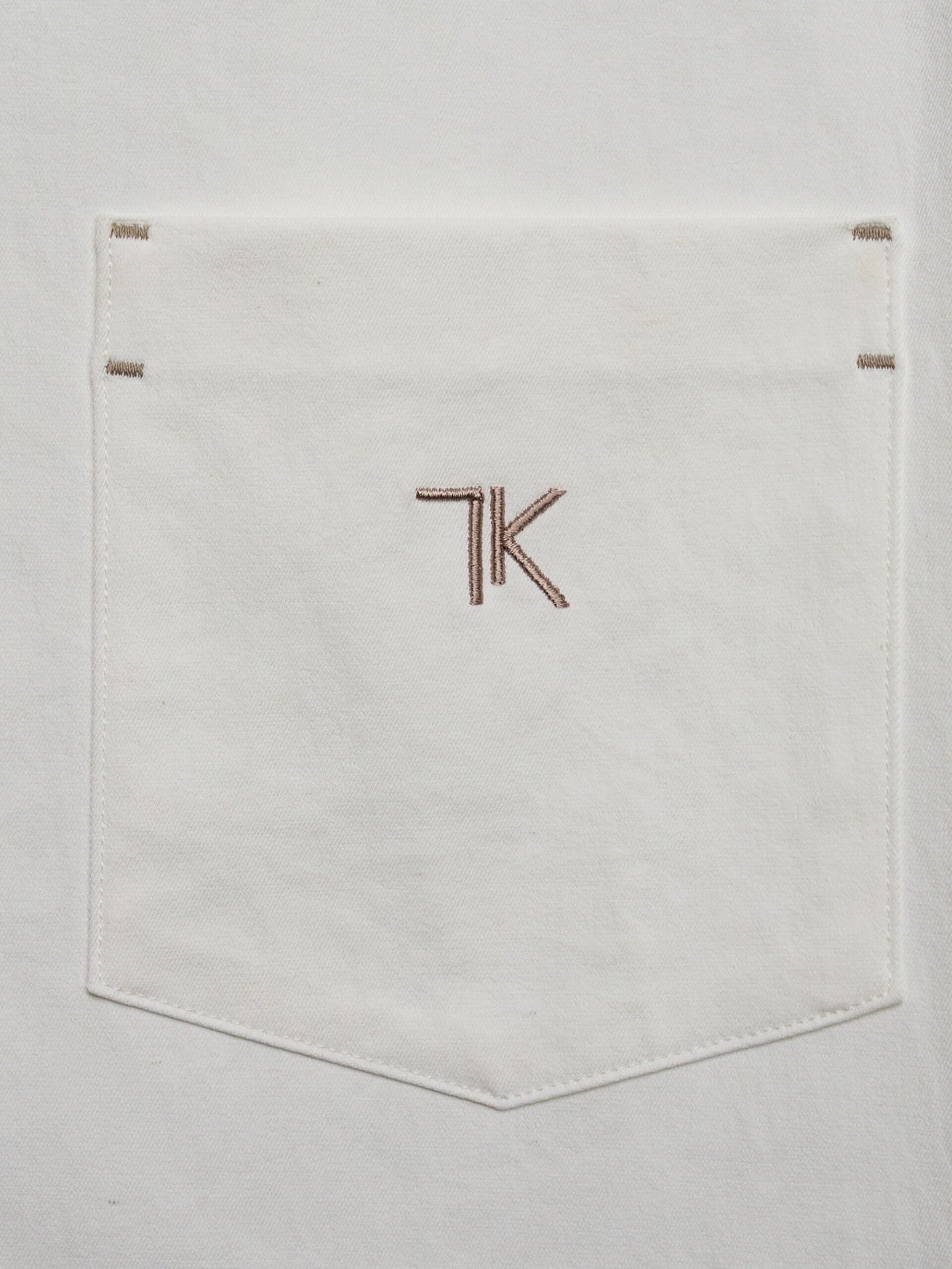 WHITE BUTTON DOWN STRETCH TWILL SS SHIRT (3)