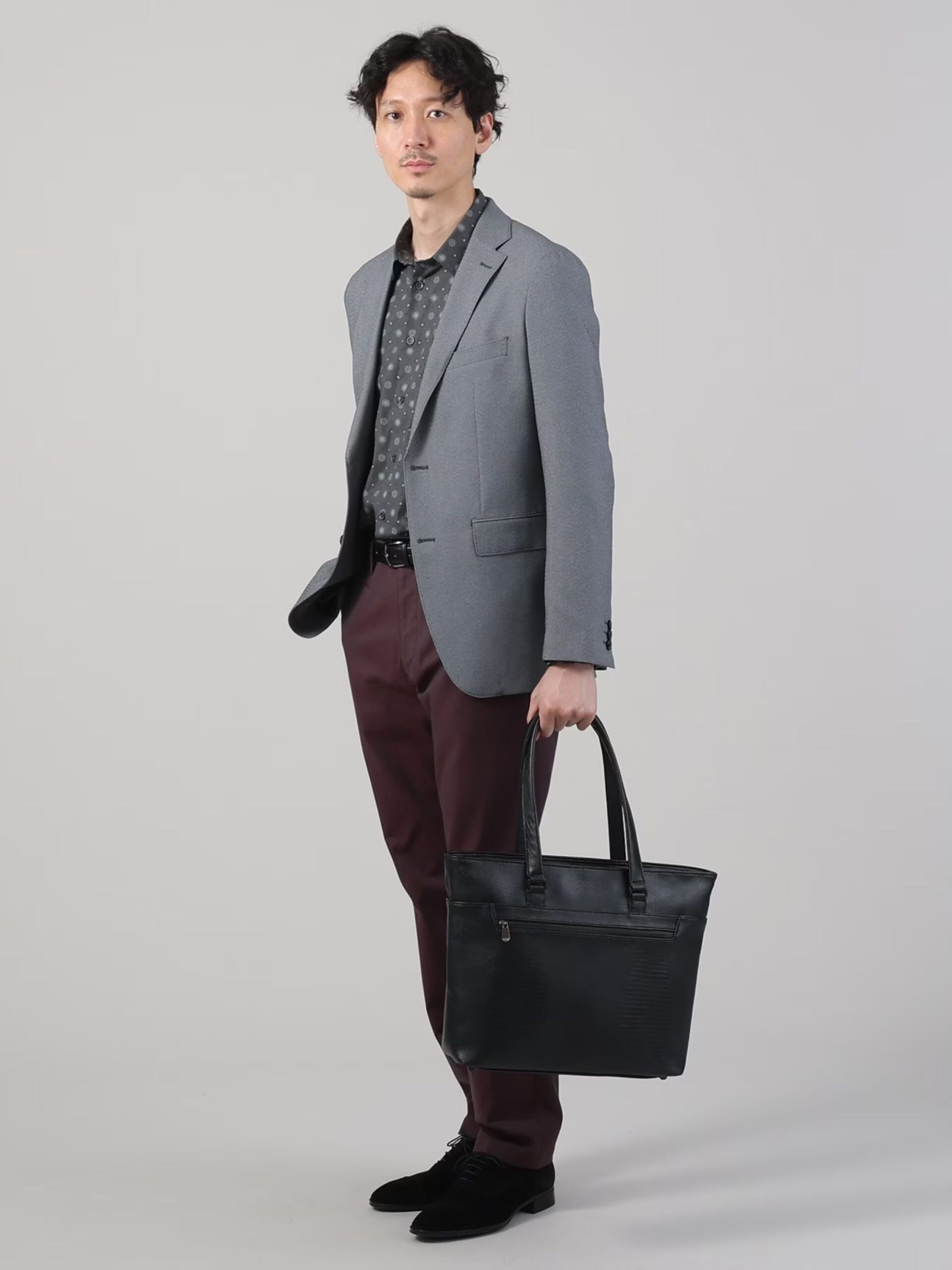 BLACK CROCODILE PATTERN WRP LIGHTWEIGHT TOTE BAG (9)