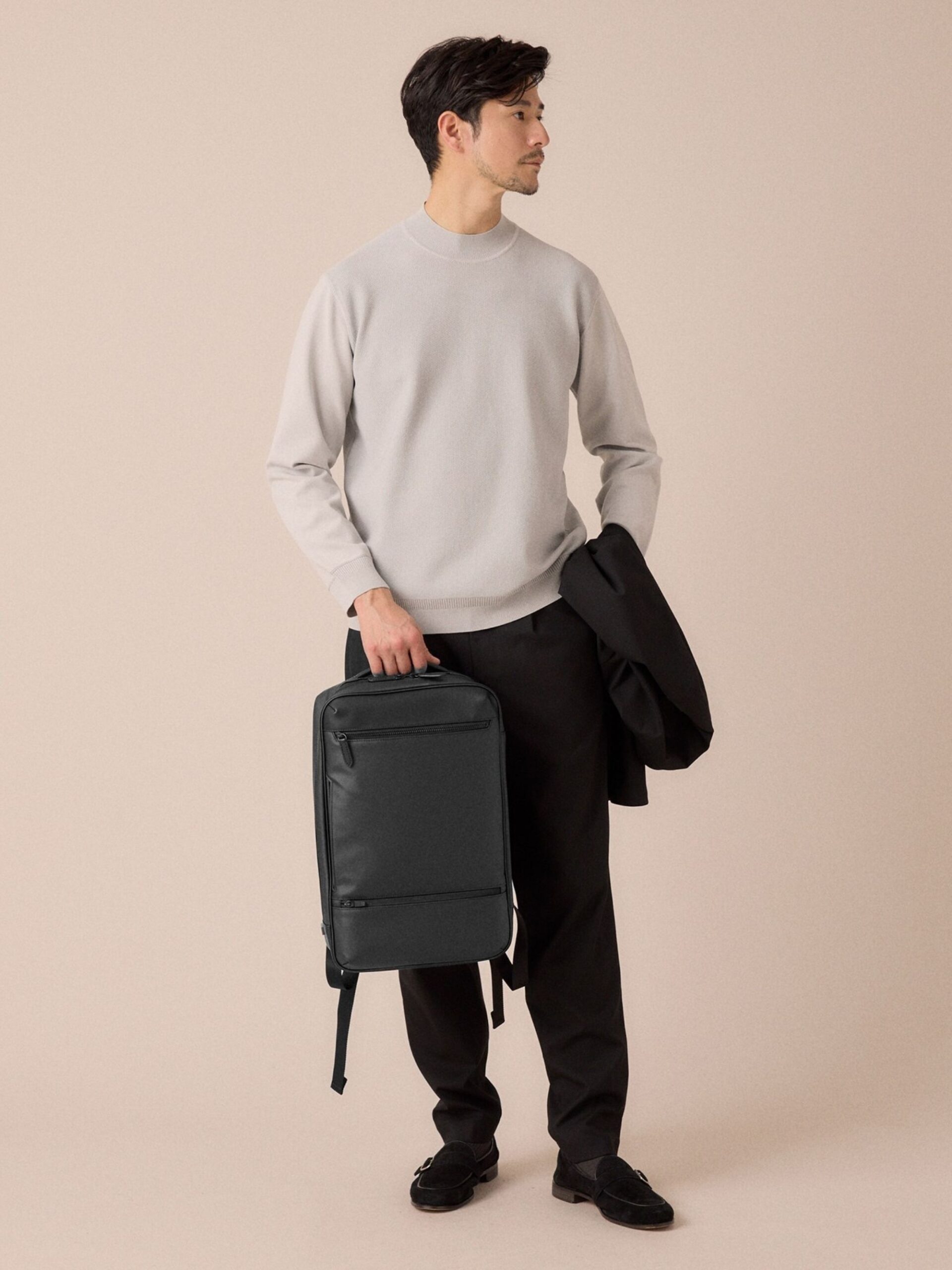 GREY WRP COATING 2WAY BACKPACK (21)