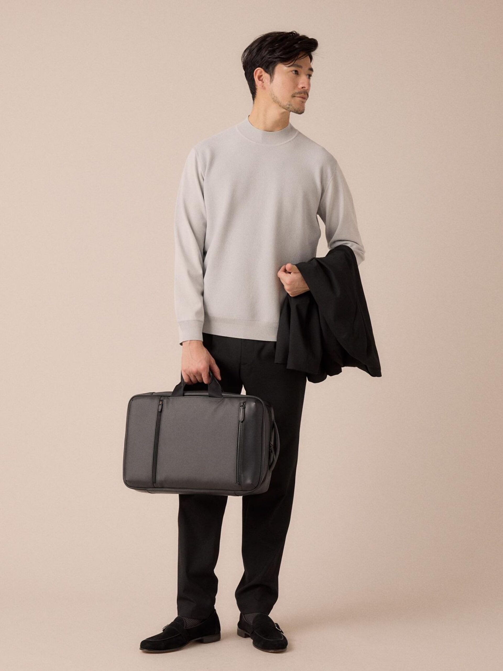 GREY WRP COATING 2WAY BACKPACK (26)