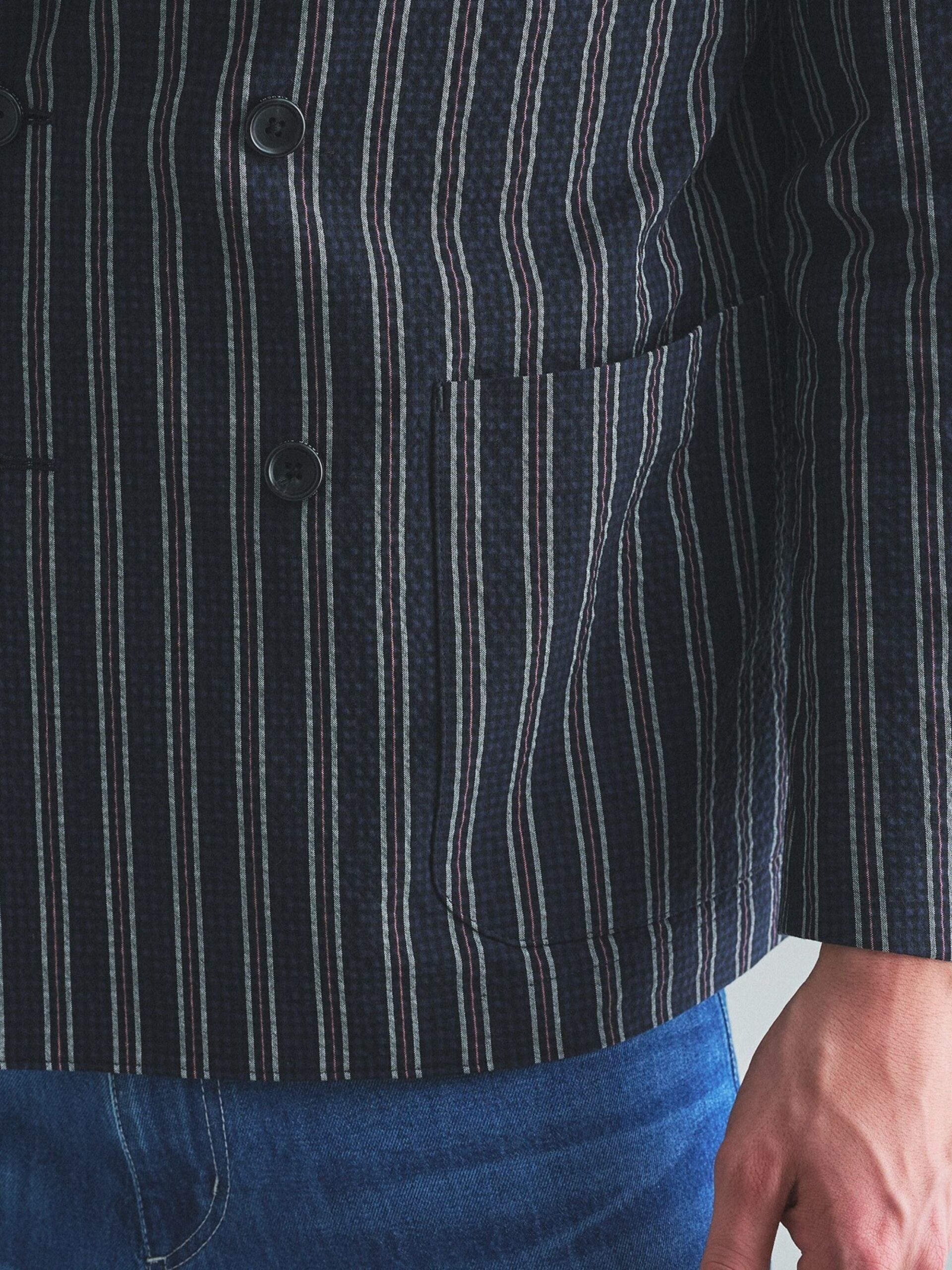 BOWLER HAT LABEL SUCKER STRIPE DOUBLE JACKET (93145603) *ECS - Image 9