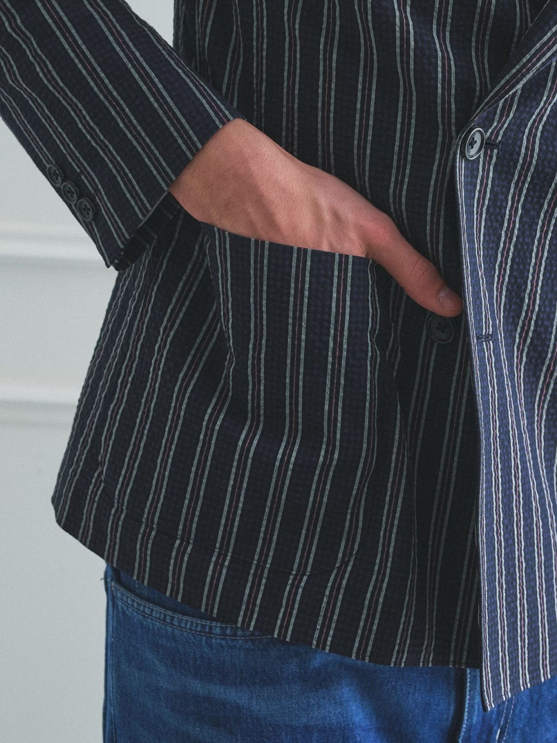 BOWLER HAT LABEL SUCKER STRIPE DOUBLE JACKET (93145603) *ECS - Image 8