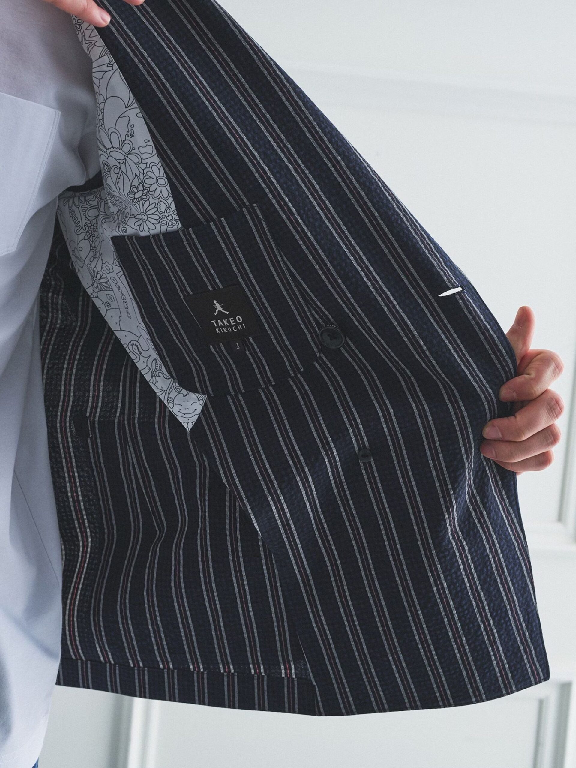 BOWLER HAT LABEL SUCKER STRIPE DOUBLE JACKET (93145603) *ECS - Image 5