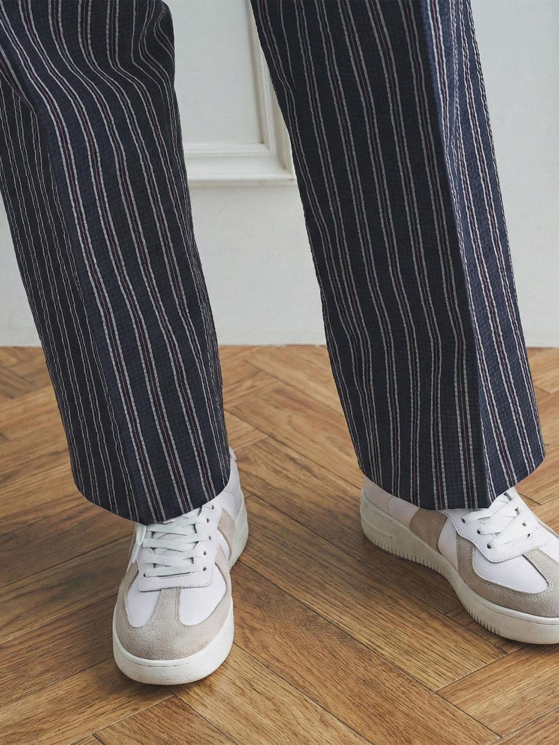 BOWLER HAT LABEL SUCKER STRIPE EASY WIDE PANTS (93175603) *ECS - Image 10