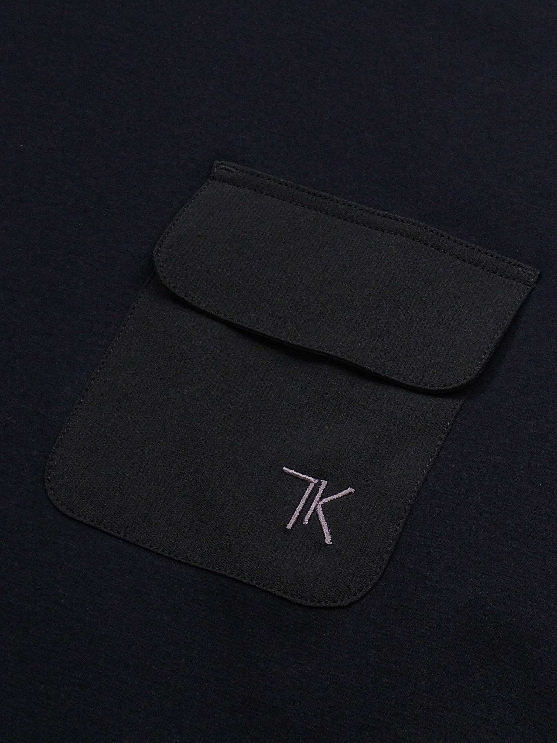 COTTON TEE W/EMB TK CONTRAST POCKET (K8133101) - Image 5