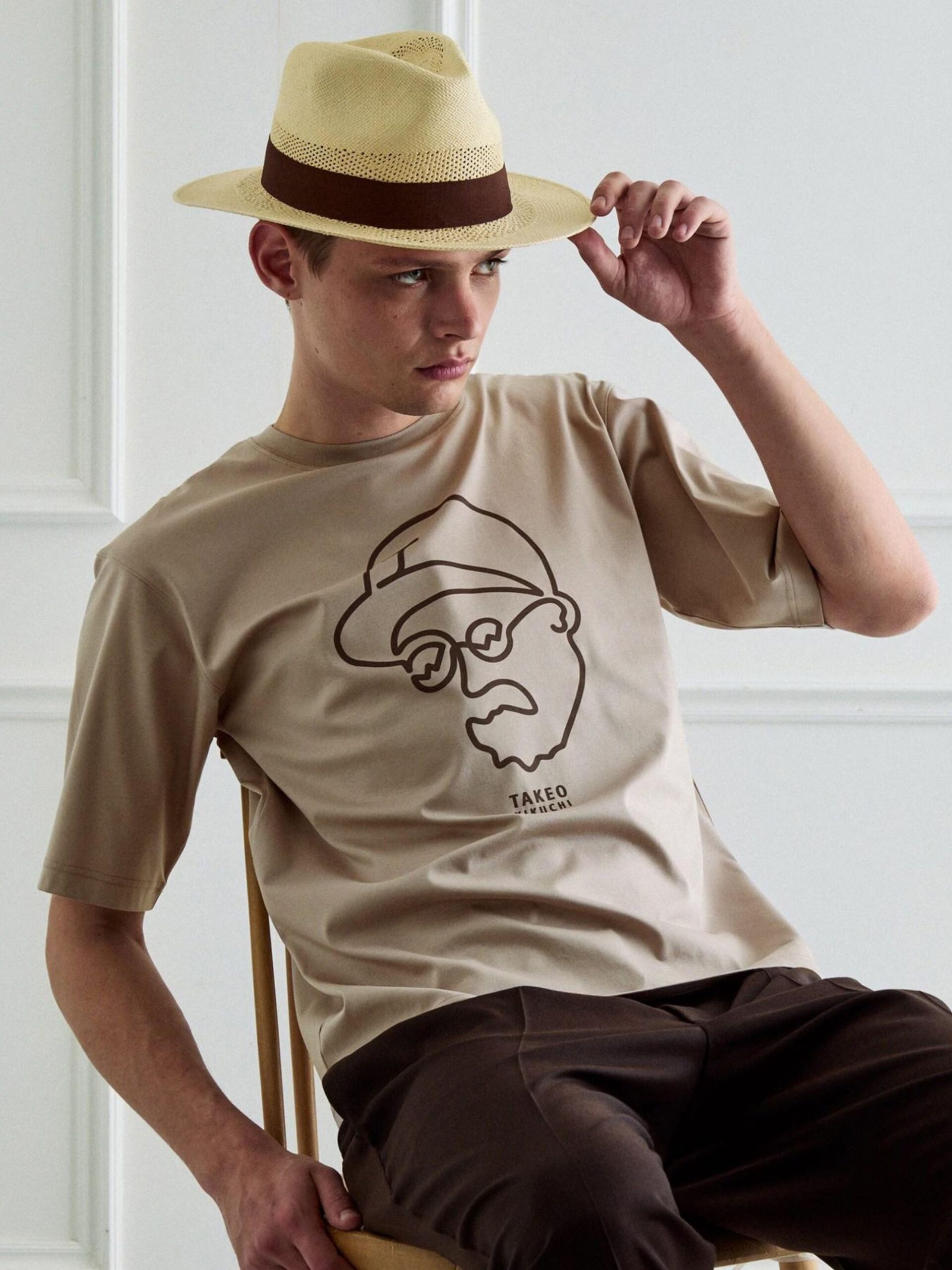BOWLER HAT LABEL ICE CLEAR ONE-LINE ART TSHIRT (93125603) *ECS - Image 9