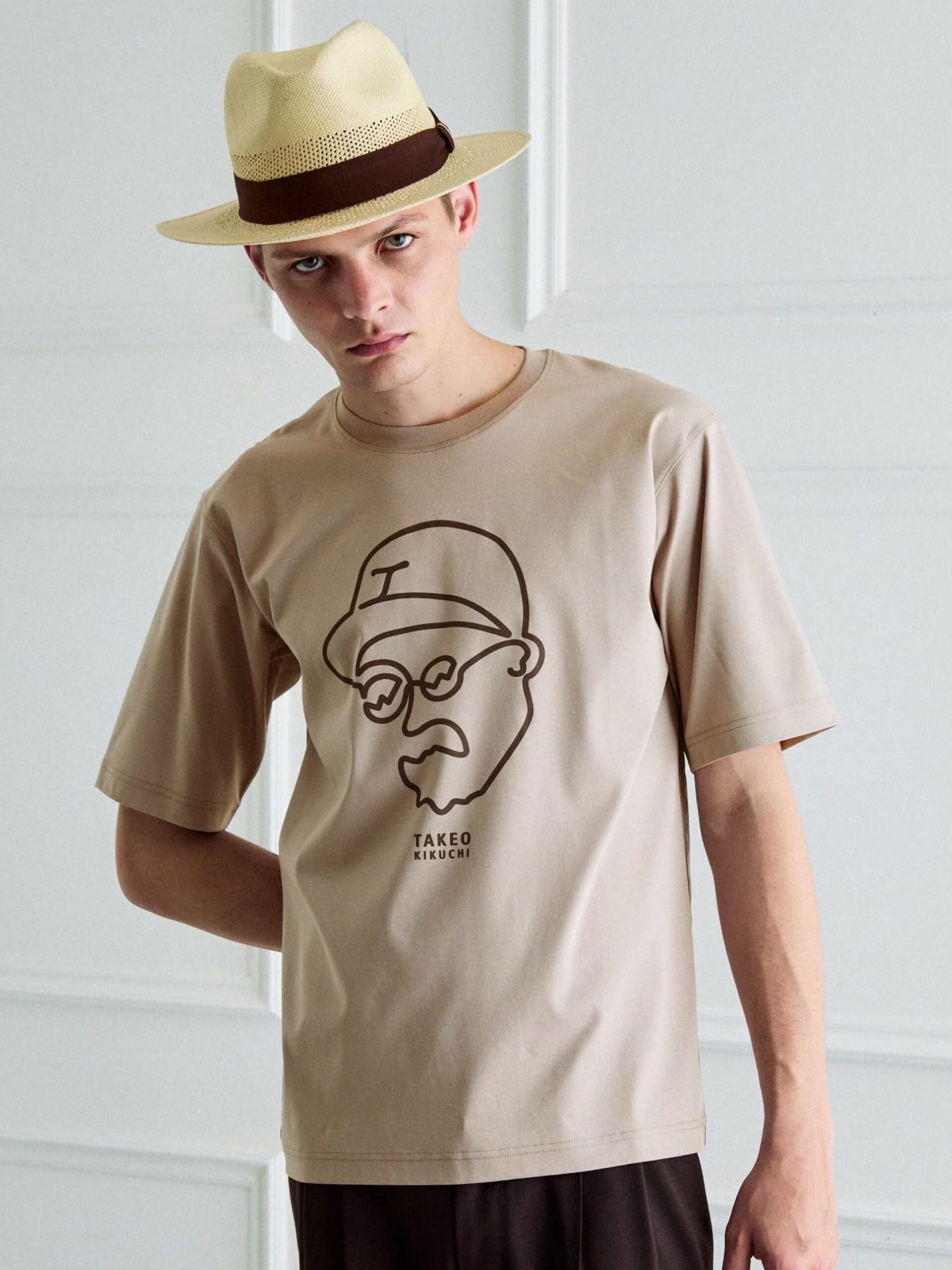 BOWLER HAT LABEL ICE CLEAR ONE-LINE ART TSHIRT (93125603) *ECS