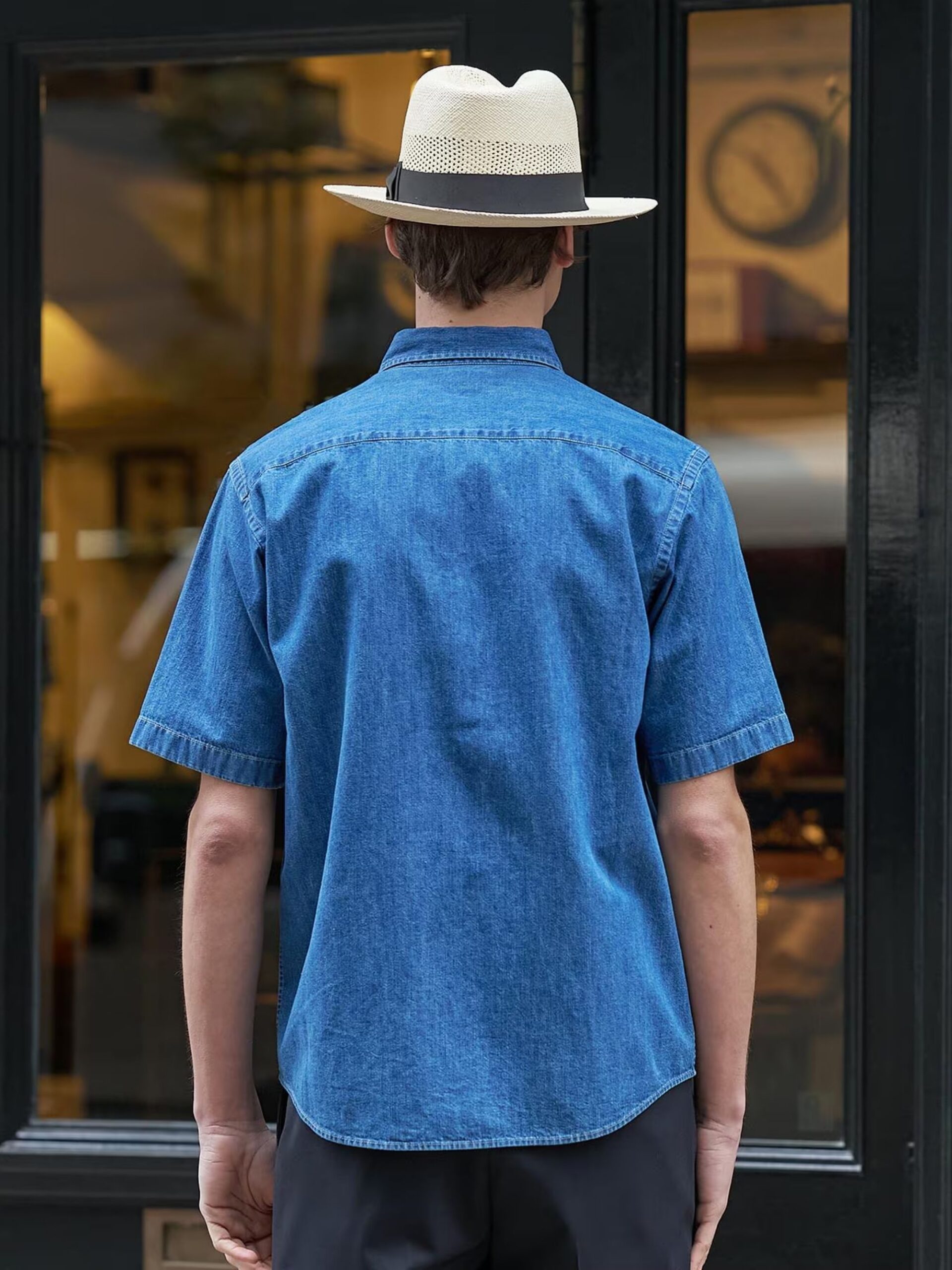 BOWLER HAT LABEL WALKER DENIM SS SHIRT (93185608) *ECS - Image 7