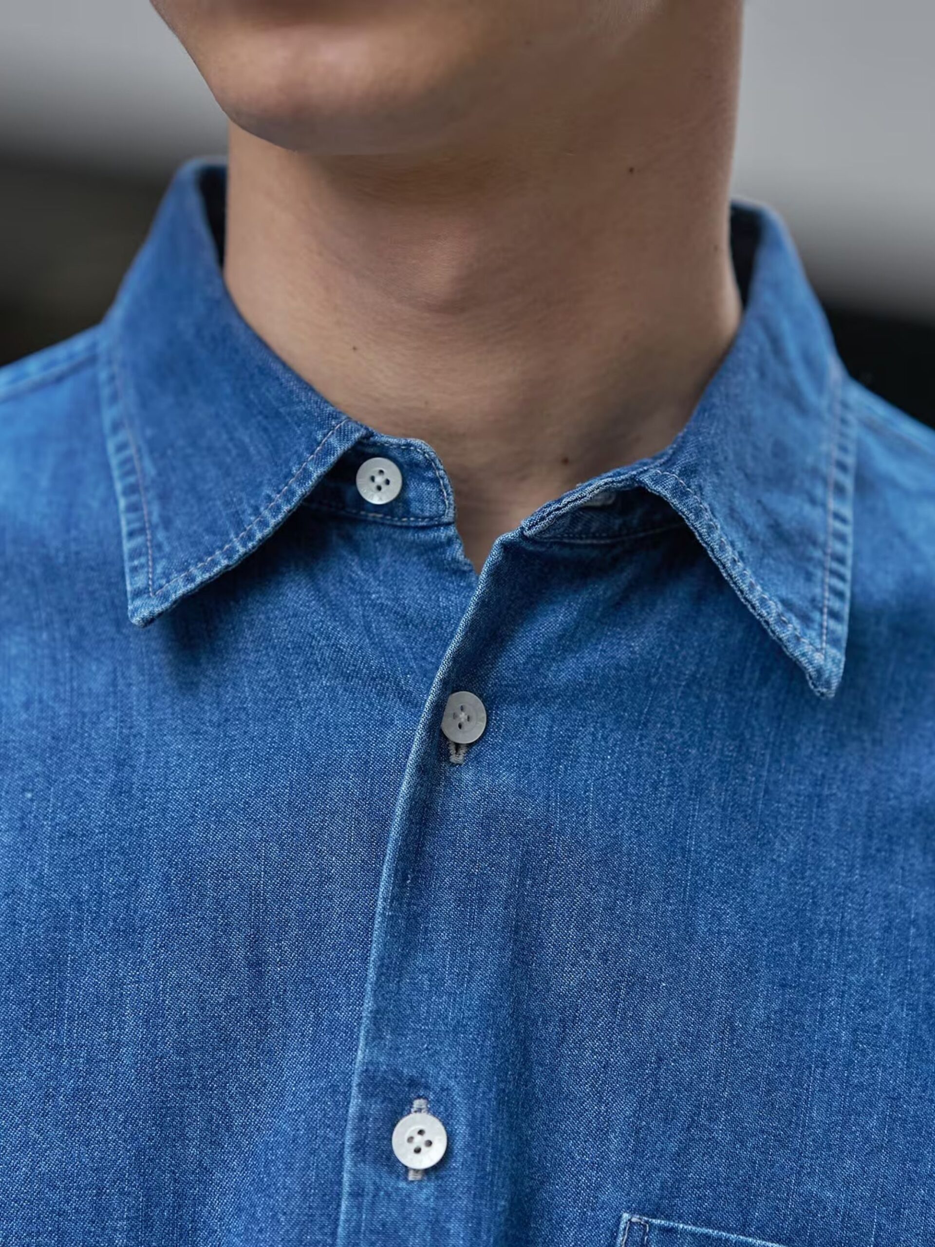 BOWLER HAT LABEL WALKER DENIM SS SHIRT (93185608) *ECS - Image 8