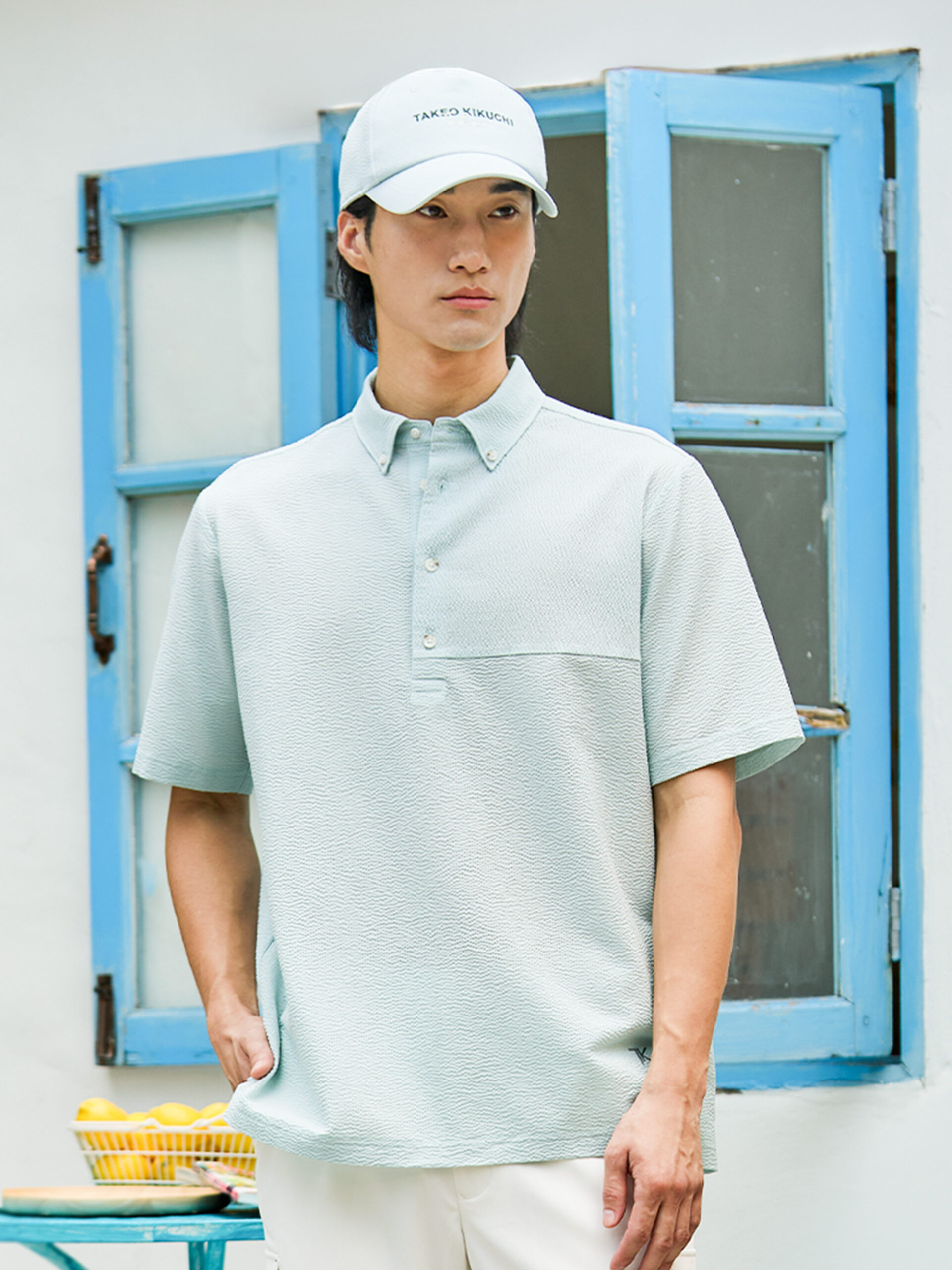 POLYESTER RAMIE SUCKER PULLOVER SHIRT (K8134402) - Image 3