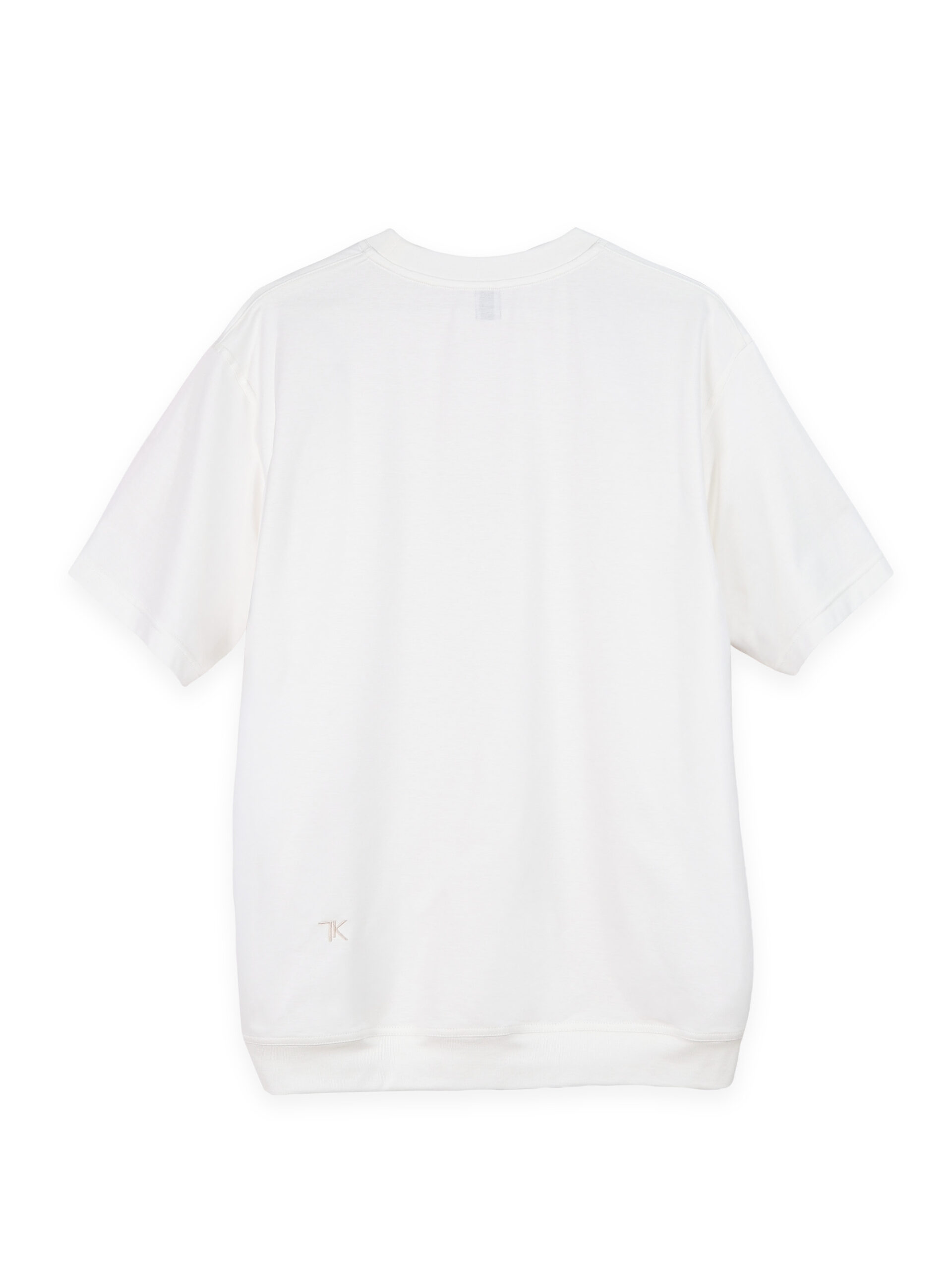 MERCERIZED COTTON CHEST EMBROIDERED LOGO T-SHIRT (K8134501) - Image 12
