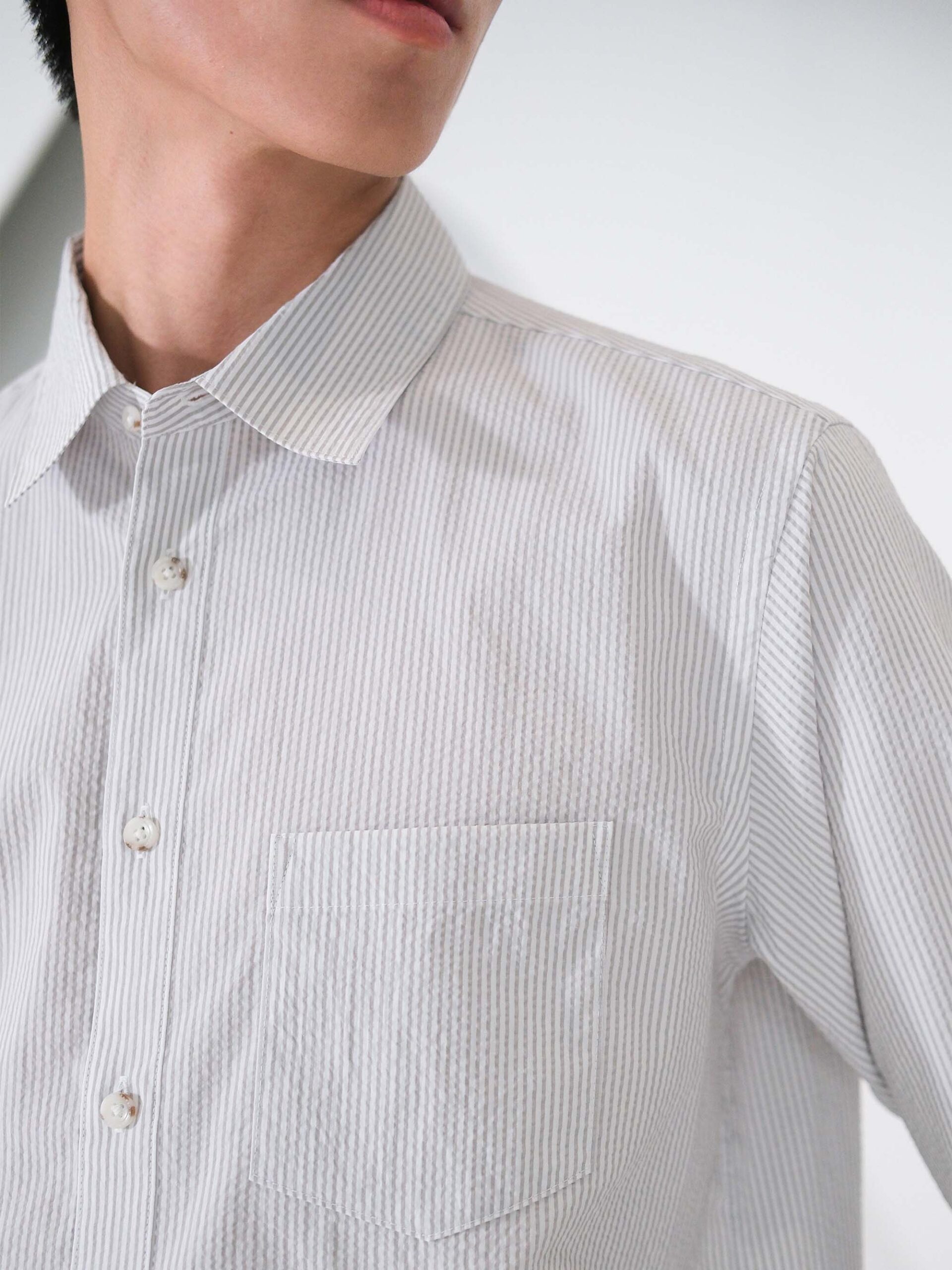 COOLMAX SEERSUCKER SLIM BUSINESS SHIRT (K8184602) - Image 4