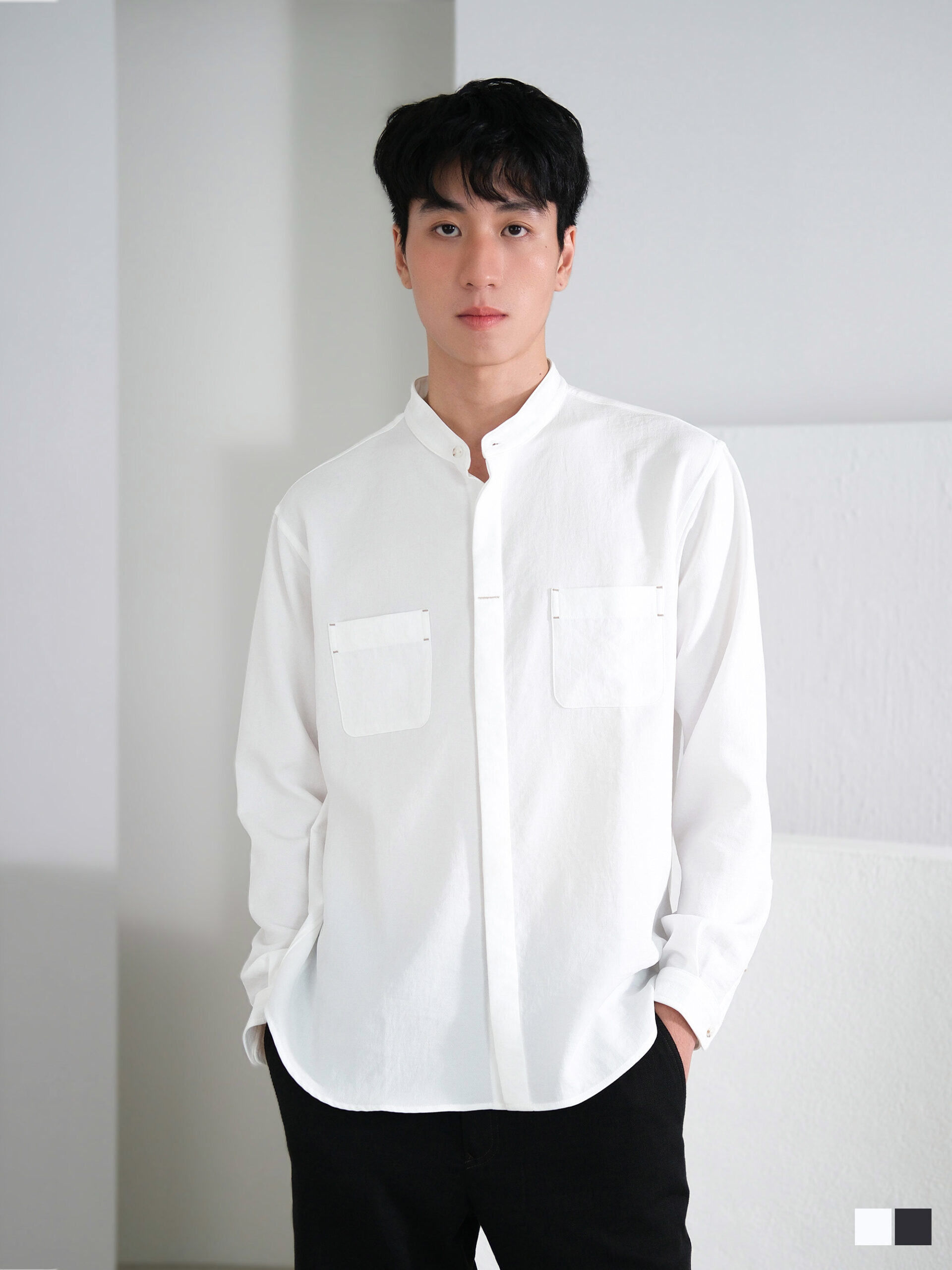 AIRTECH MESH MANDARIN LS SHIRT (K8184996)