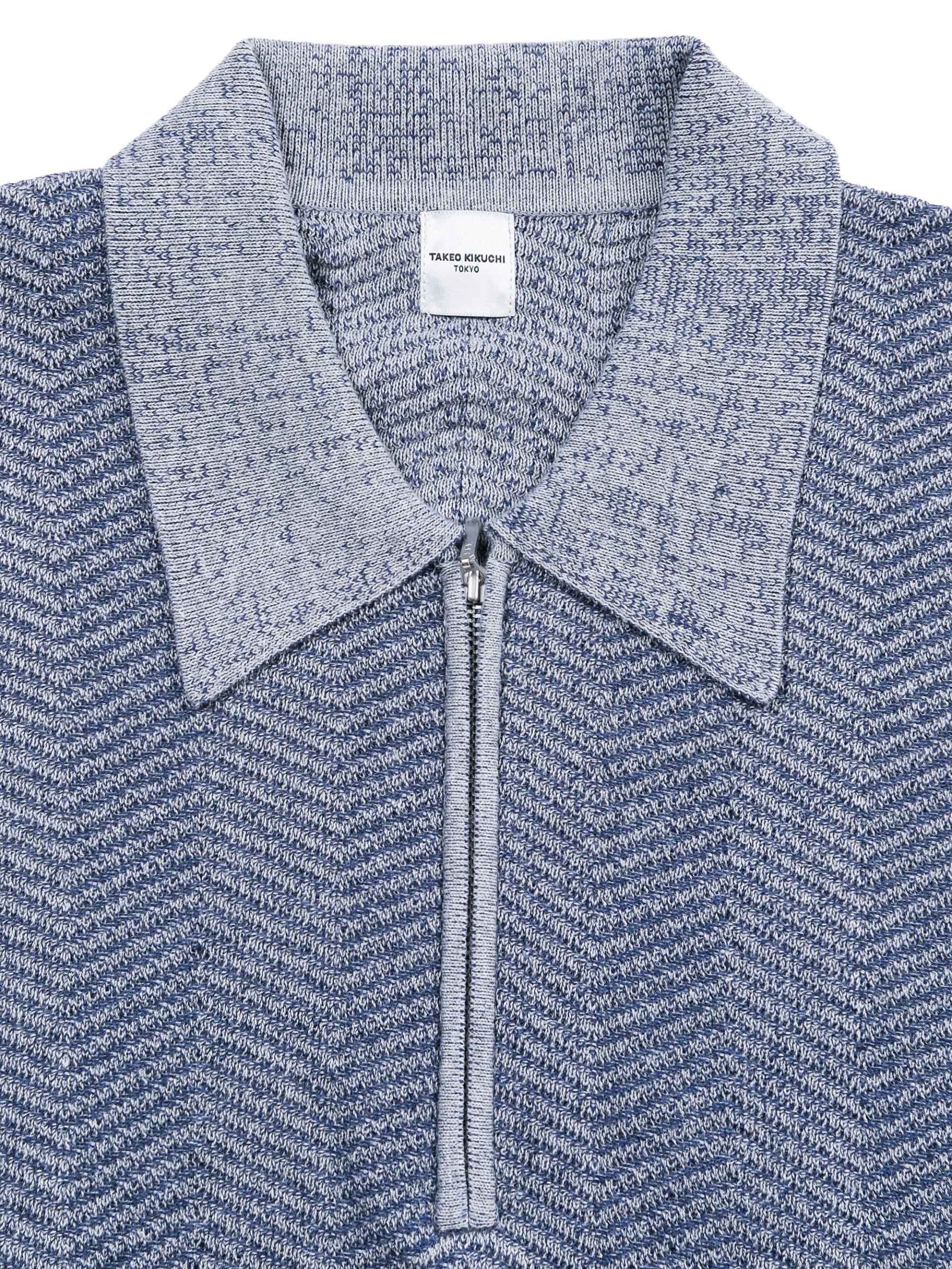 COOLMAX HERRINGBONE ZIPPER POLO SHIRT (K8115101) - Image 4