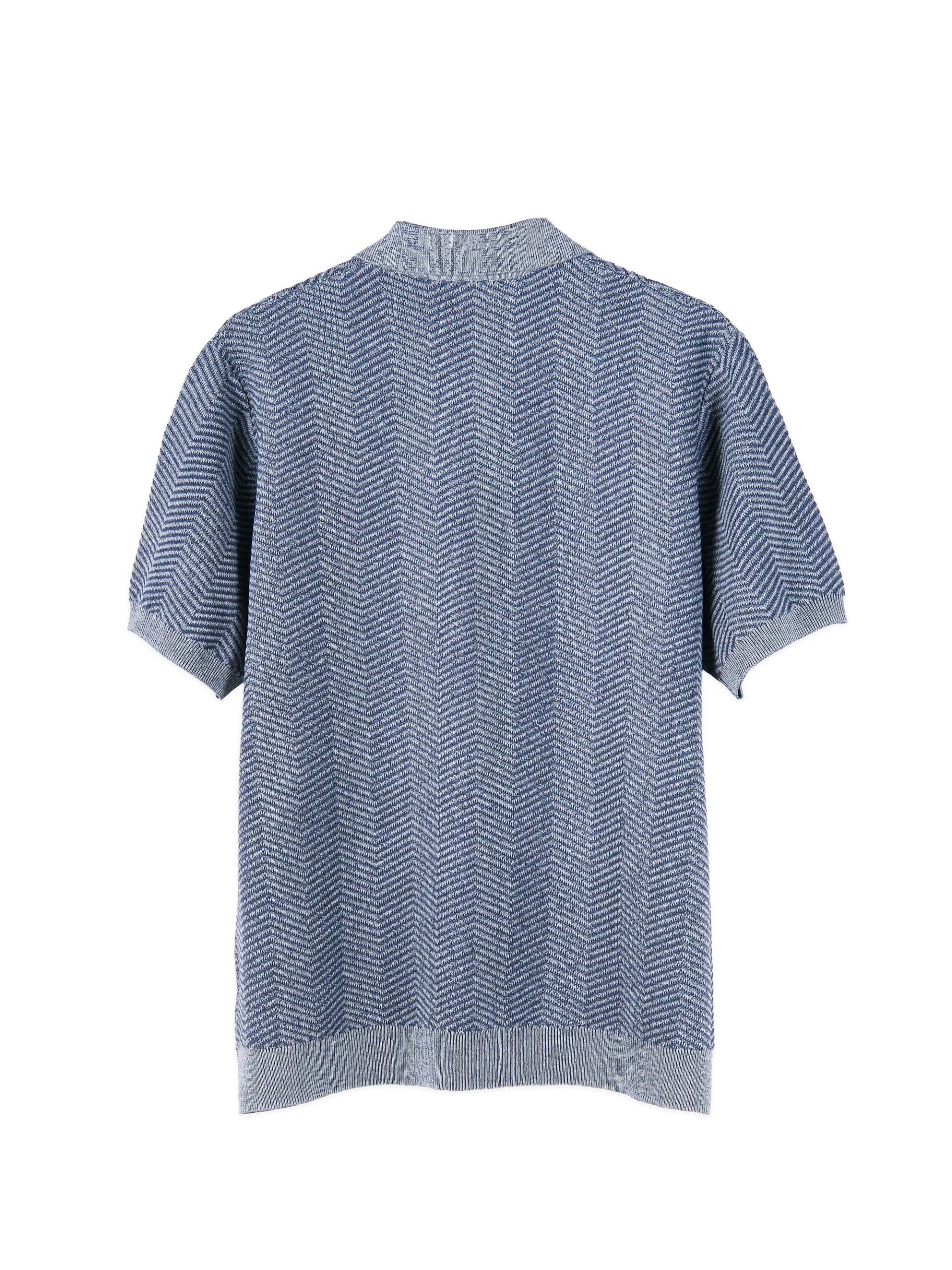 COOLMAX HERRINGBONE ZIPPER POLO SHIRT (K8115101) - Image 7