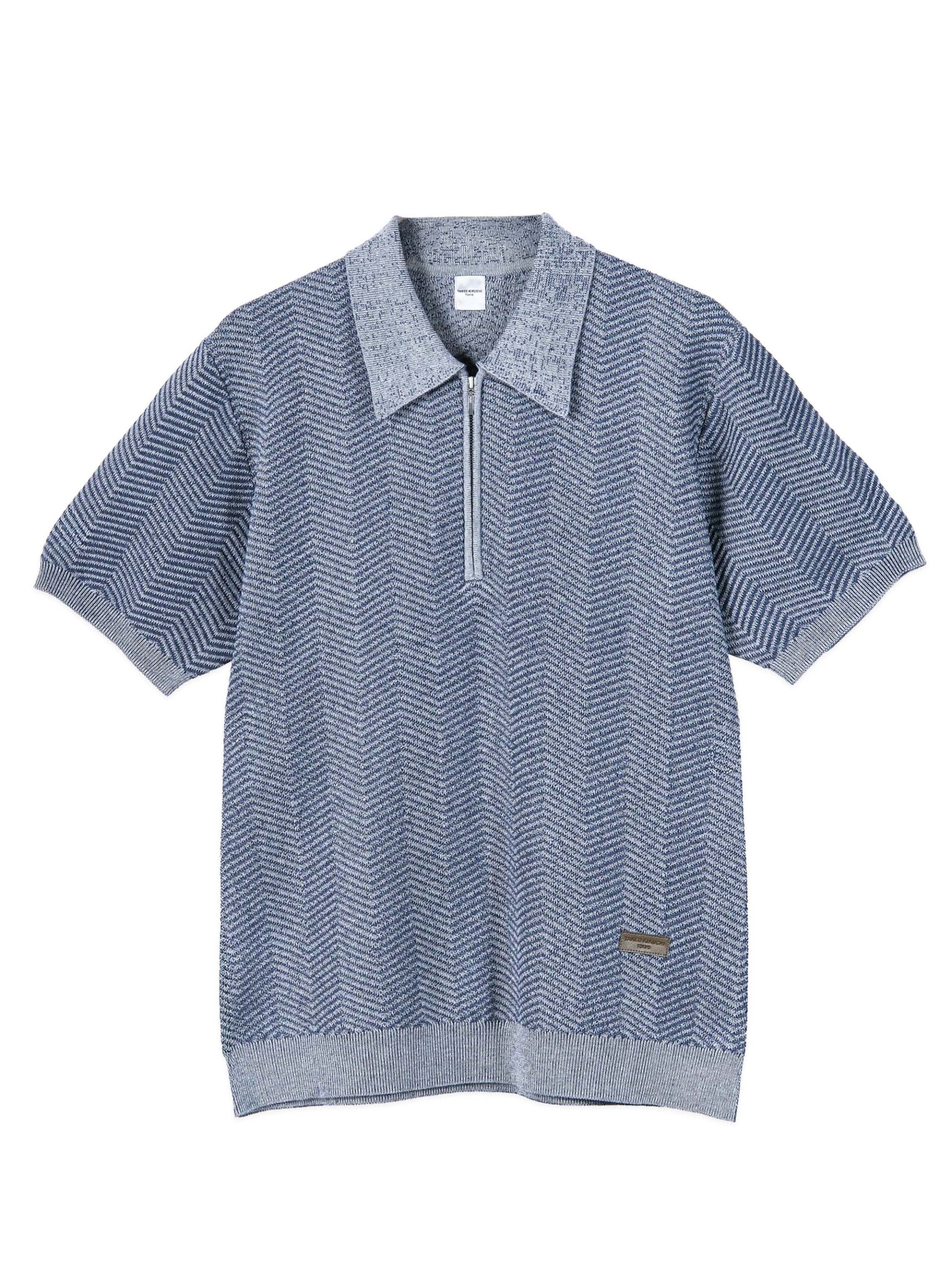 COOLMAX HERRINGBONE ZIPPER POLO SHIRT (K8115101) - Image 3