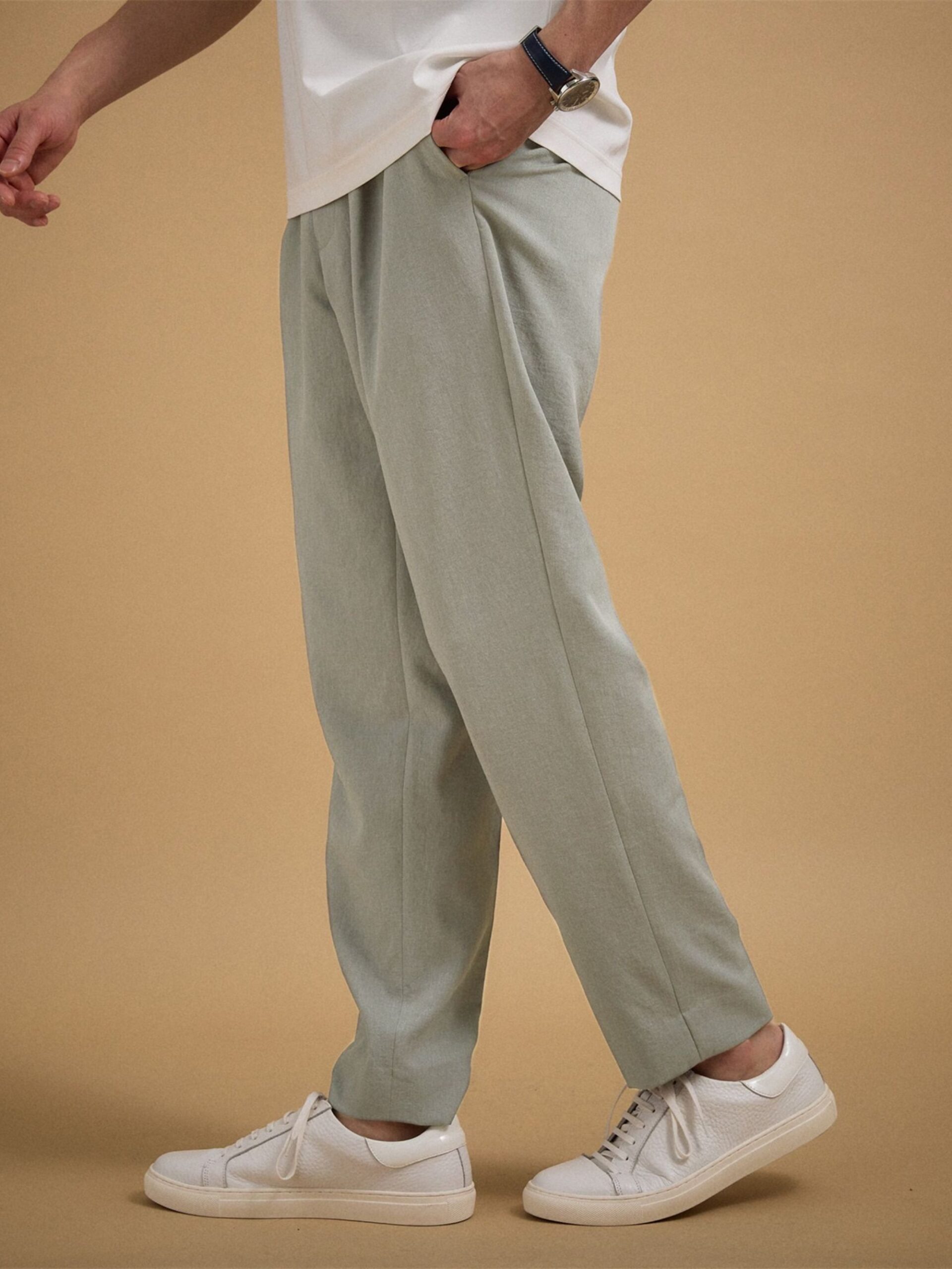 LINEN LIKE KERSEY EASY PANTS (07075030) *ECS - Image 4
