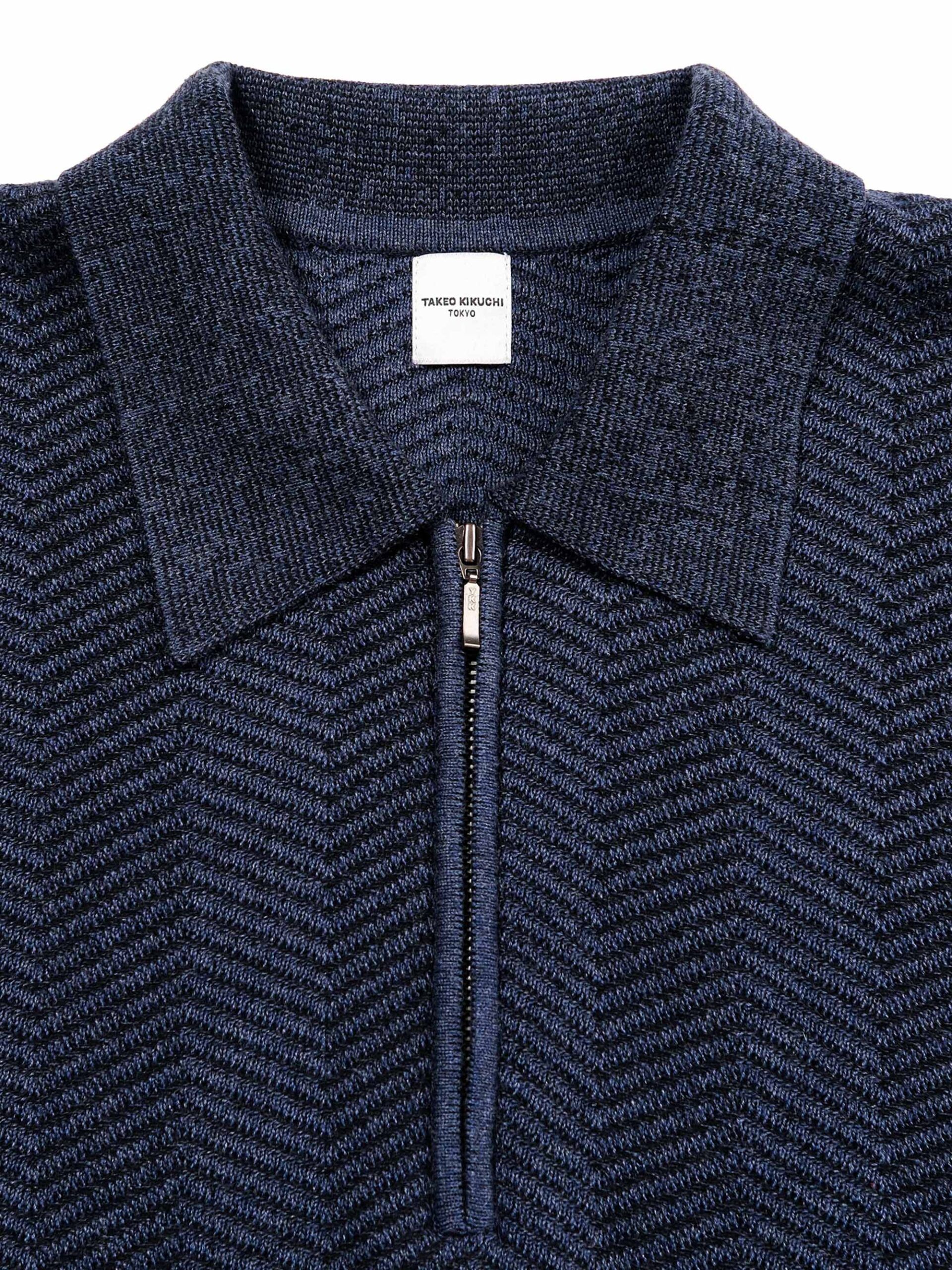 COOLMAX HERRINGBONE ZIPPER POLO SHIRT (K8115101) - Image 9