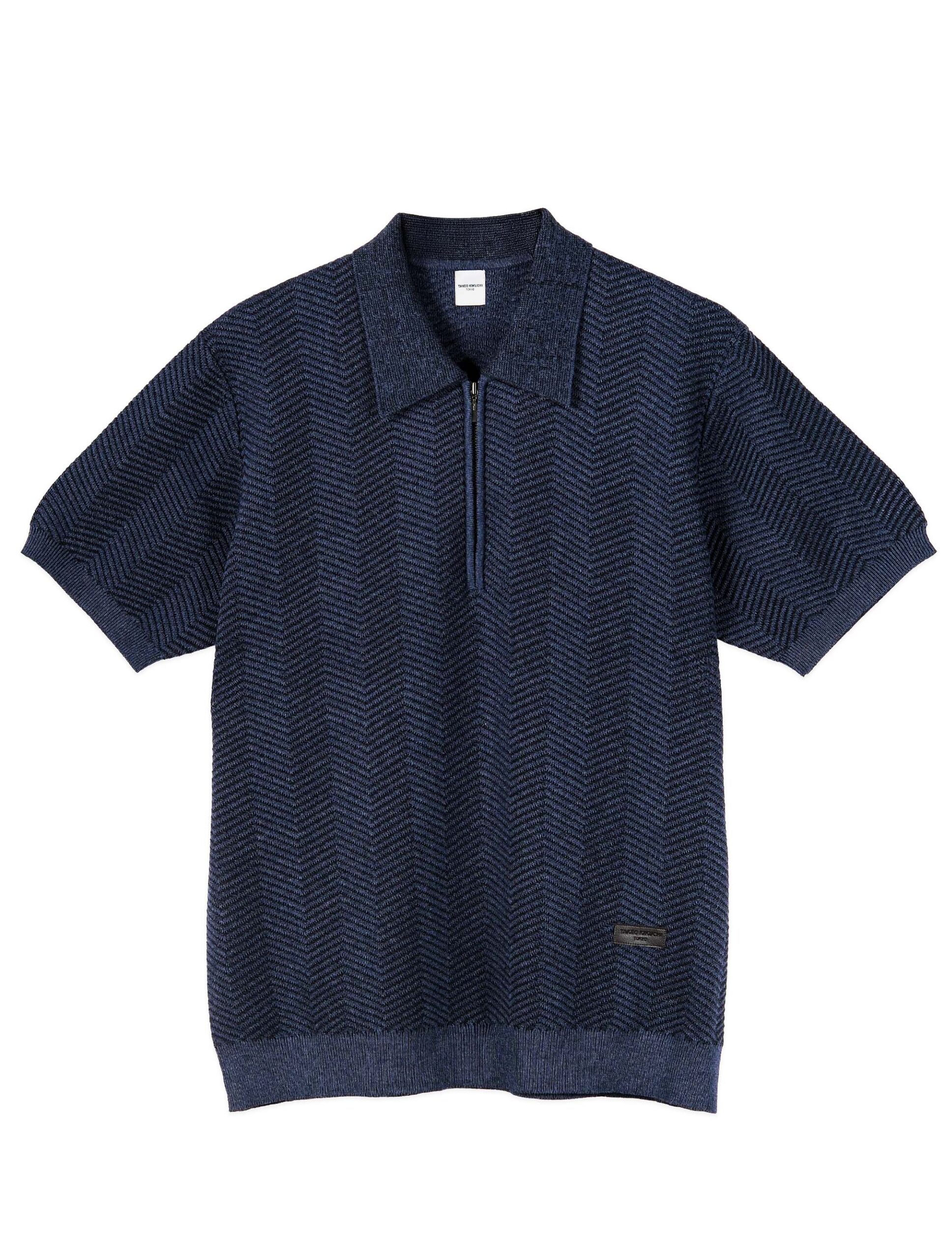 COOLMAX HERRINGBONE ZIPPER POLO SHIRT (K8115101) - Image 8