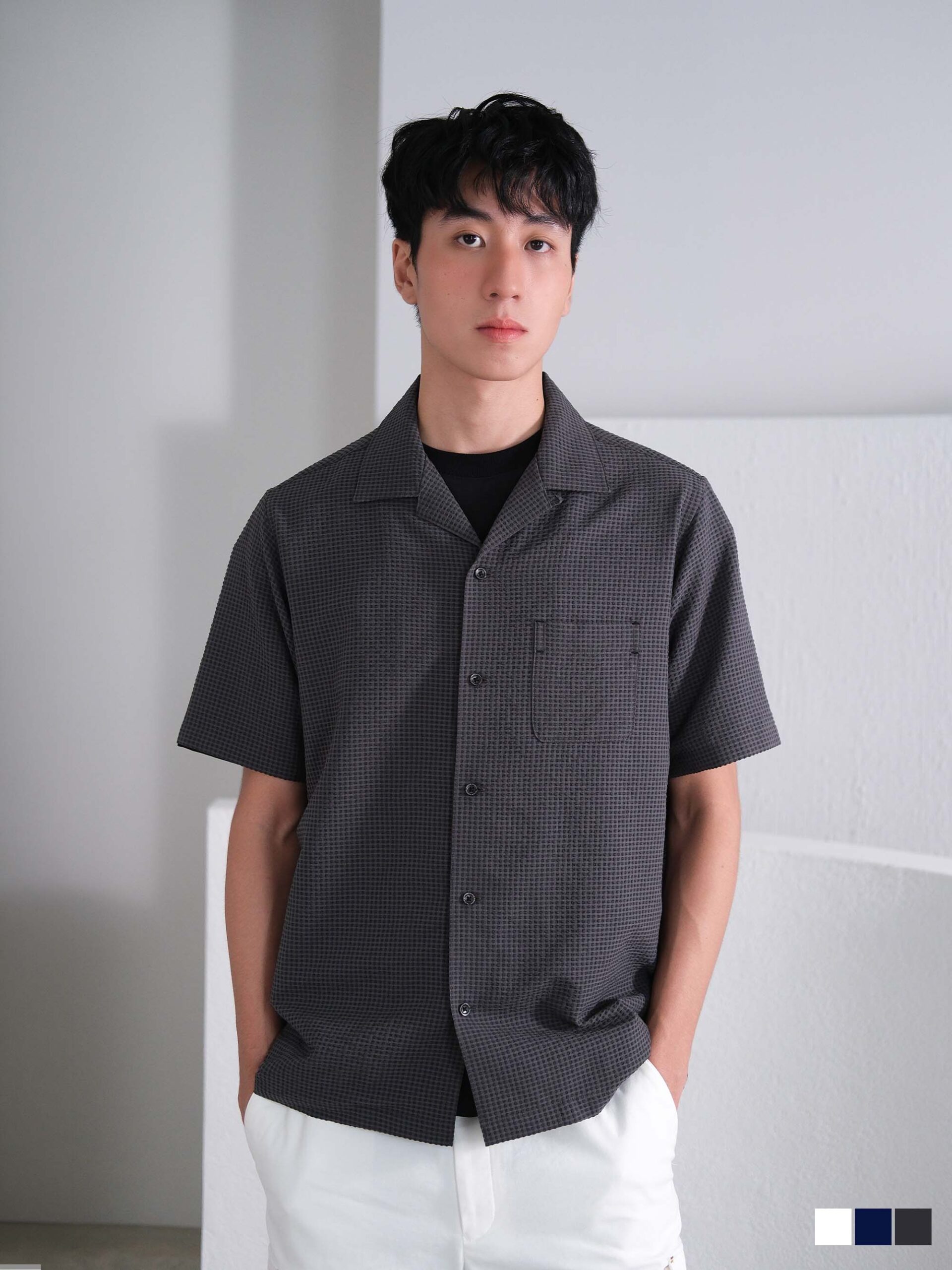 PRIMEFLEX DOTAIR OPEN COLLAR SHIRT (K8184997)