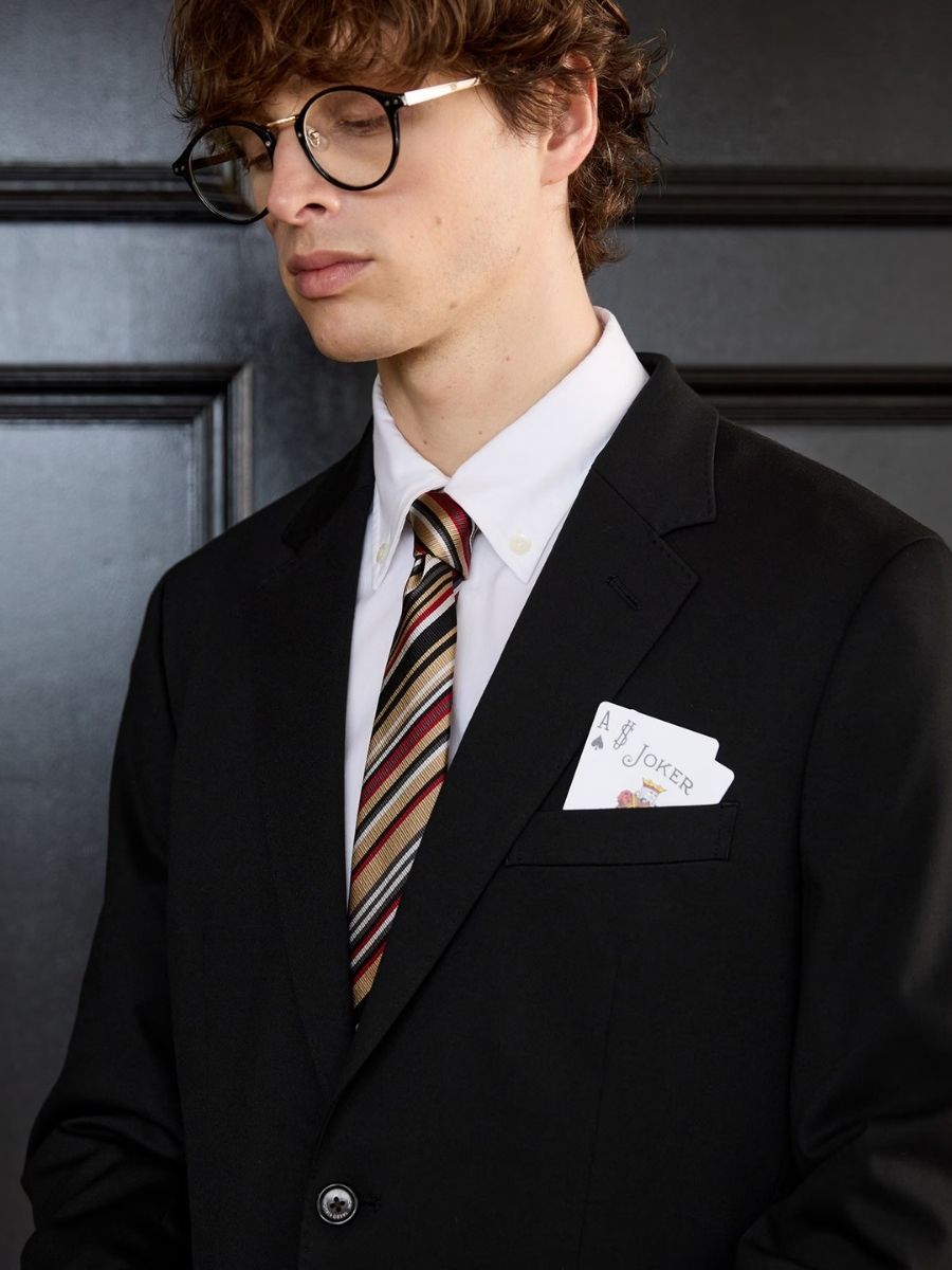 BOWLER HAT LABEL WALKER MULTI STRIPE NARROW TIE (93101161) *ECS - Image 3