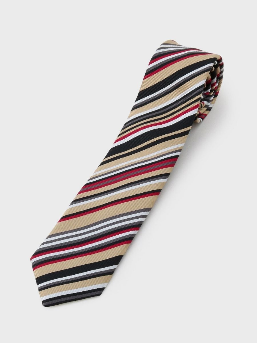 BOWLER HAT LABEL WALKER MULTI STRIPE NARROW TIE (93101161) *ECS