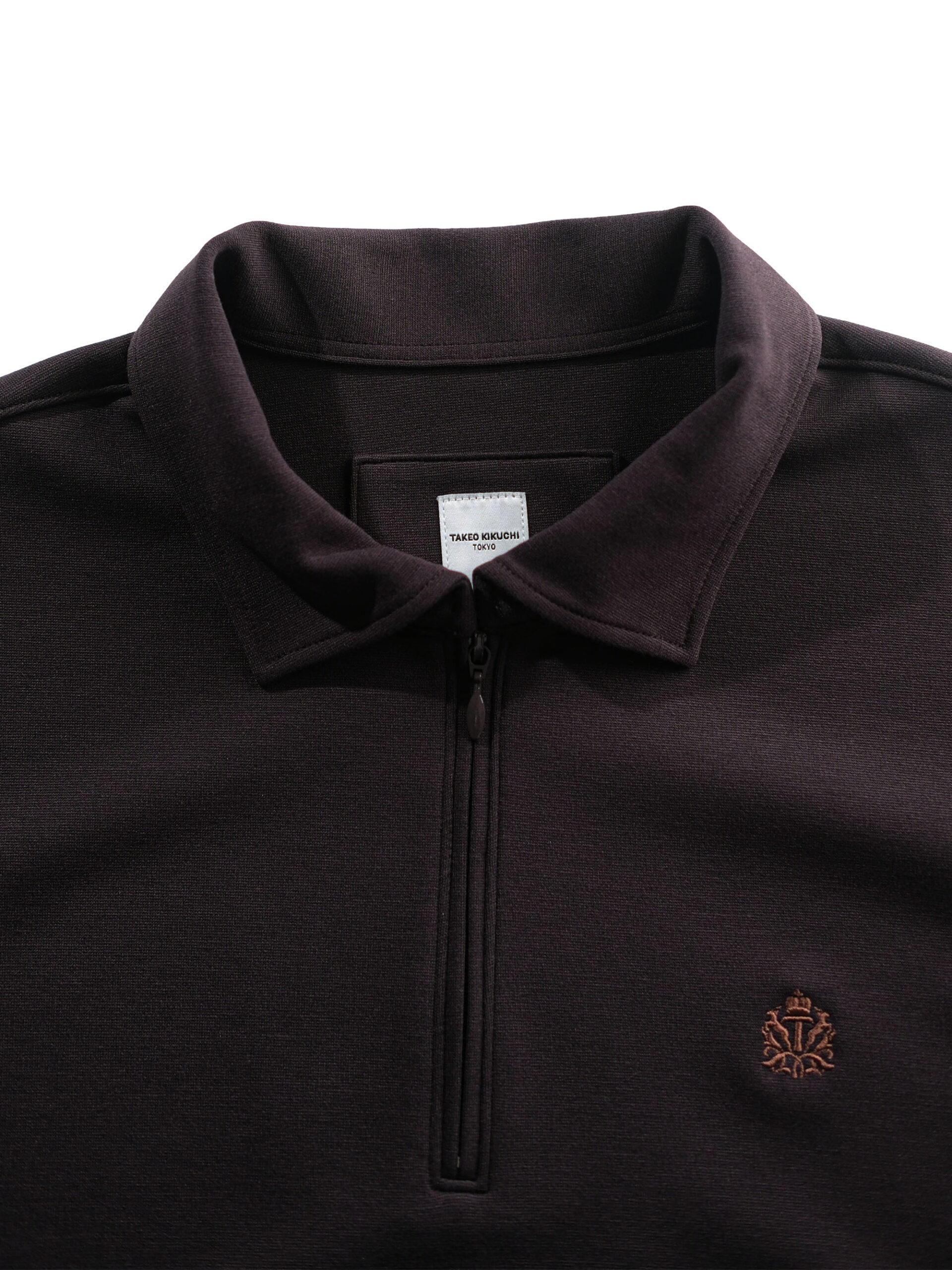 STRETCH PUNCH FABRIC ZIPPER FRONT POLO SHIRT (K8135998) - Image 5