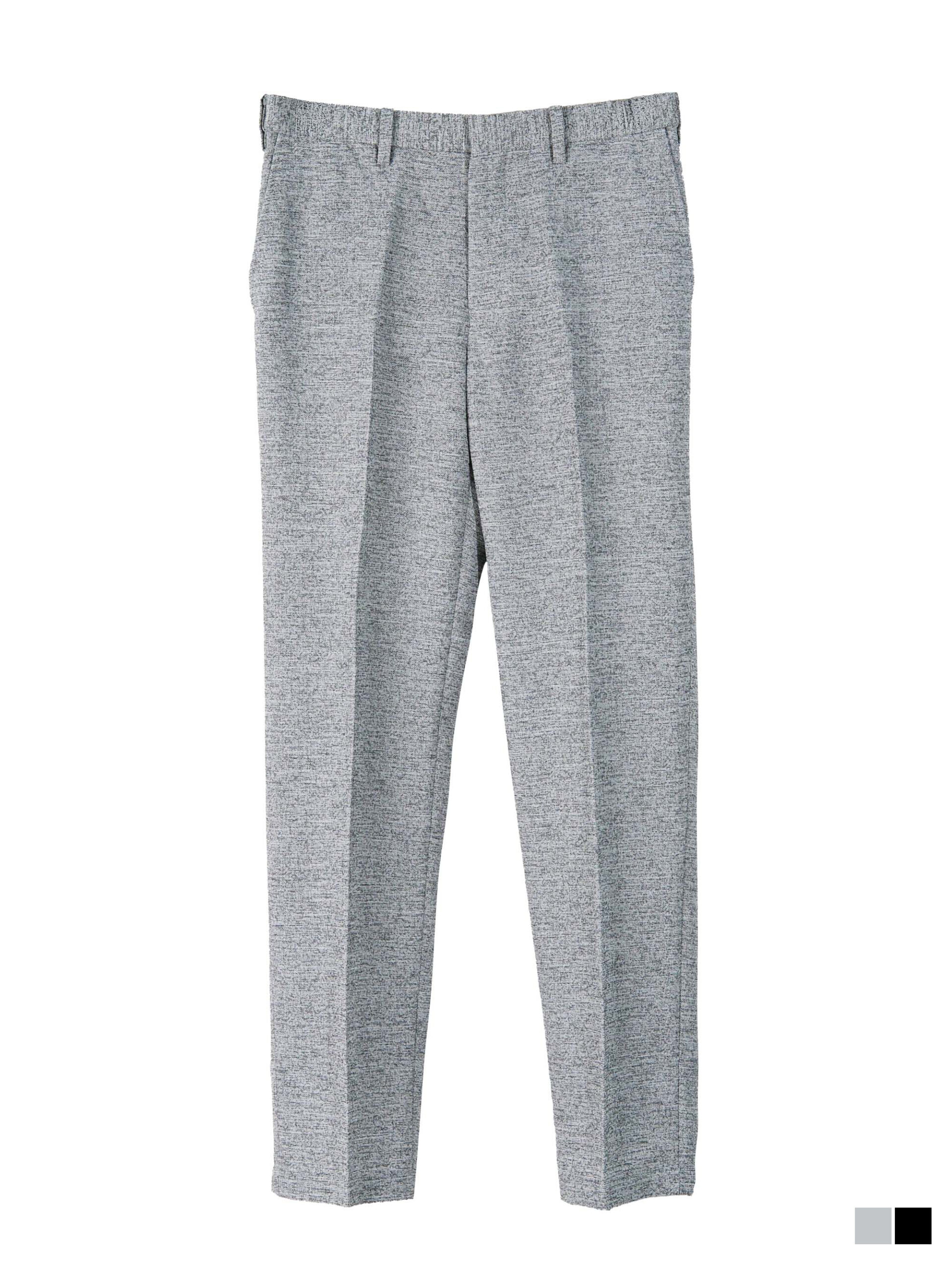 LINEN-LIKE STRETCH JACQUARD BUSINESS PANTS (K8174602) *ECS
