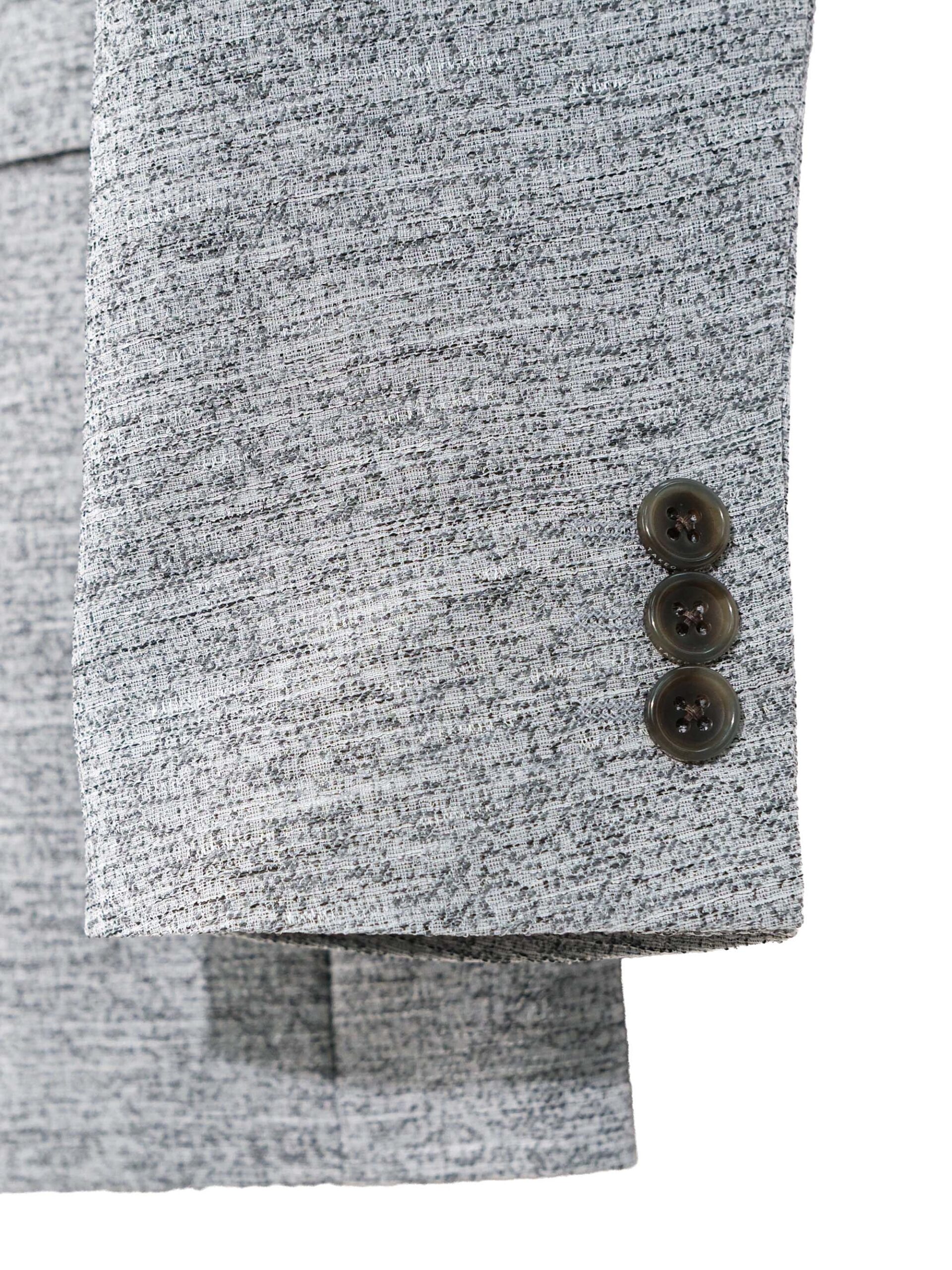 LINEN-LIKE STRETCH JACQUARD SUIT JACKET (K8144601) *ECS - Image 7