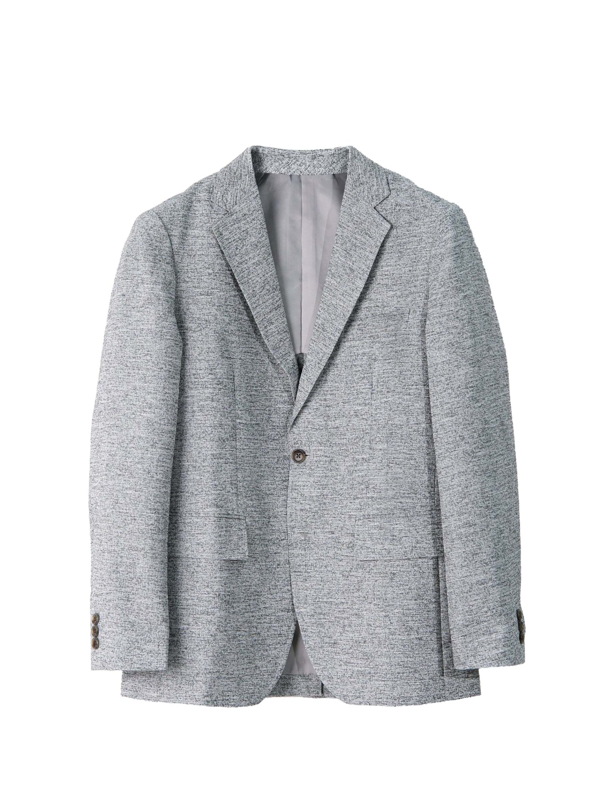 LINEN-LIKE STRETCH JACQUARD SUIT JACKET (K8144601) *ECS - Image 5