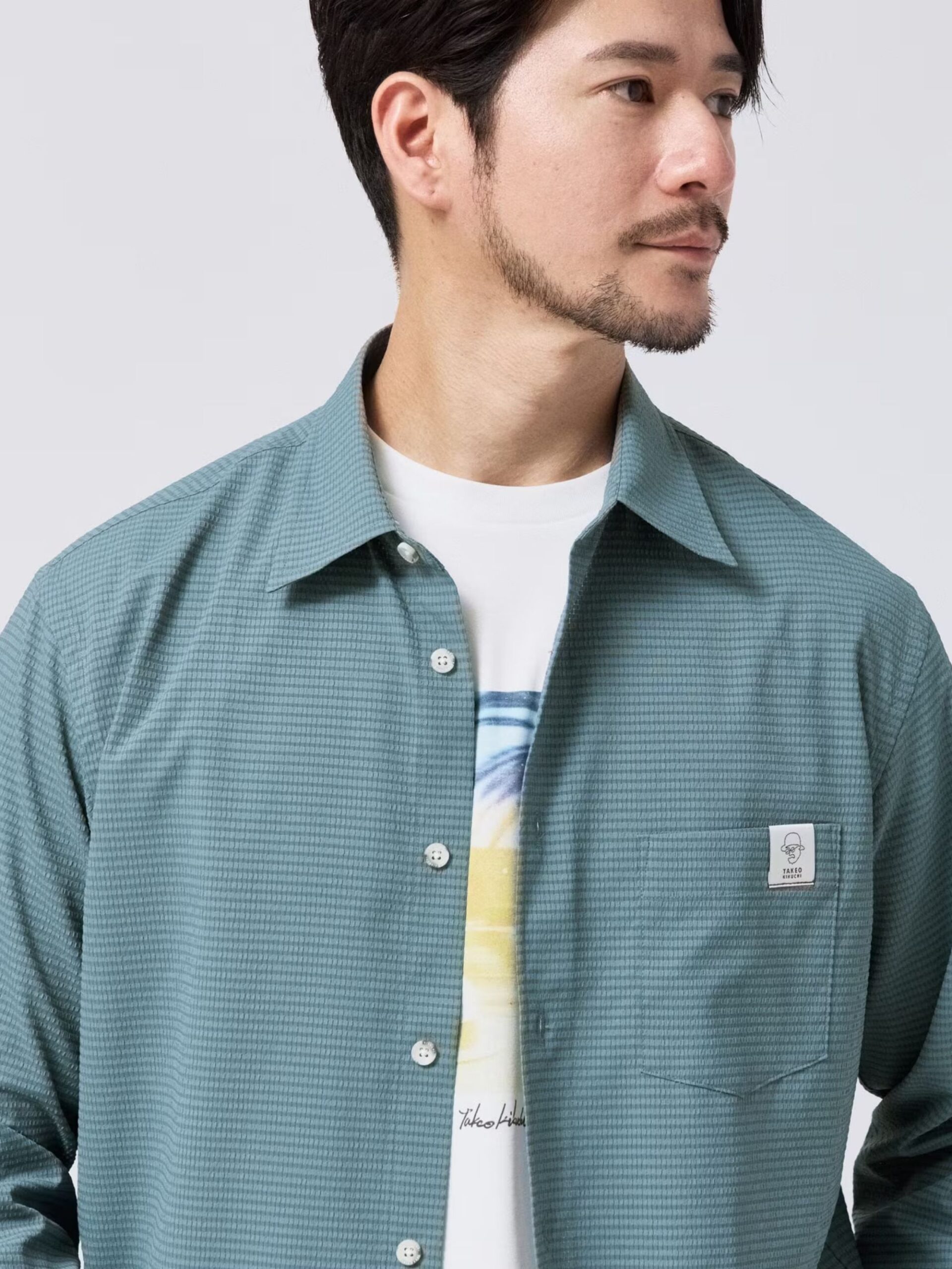 MIJ DOT AIR® SEERSUCKER 3/4 SLEEVE SHIRT (07086902) *ECS - Image 4