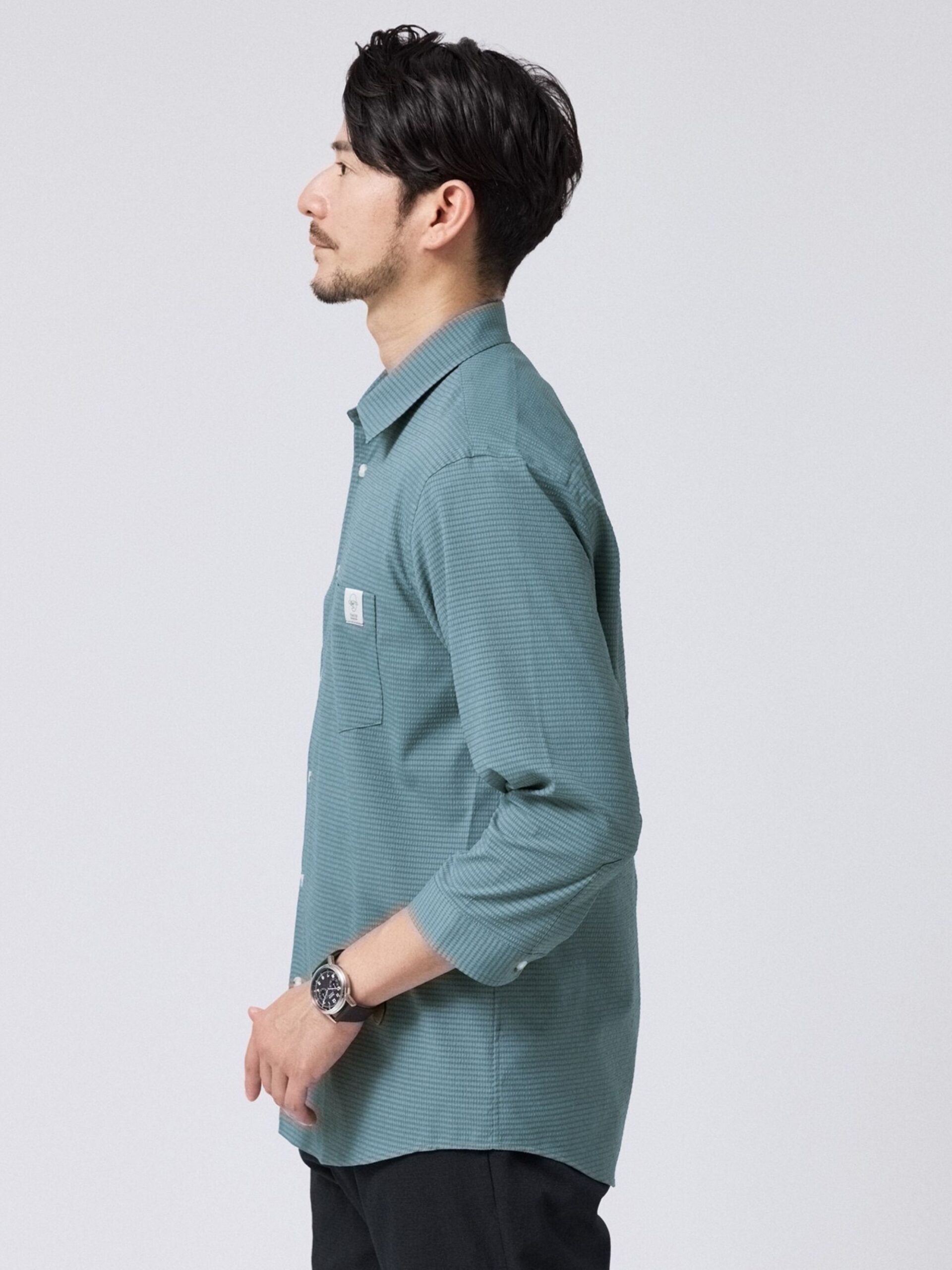 MIJ DOT AIR® SEERSUCKER 3/4 SLEEVE SHIRT (07086902) *ECS - Image 6