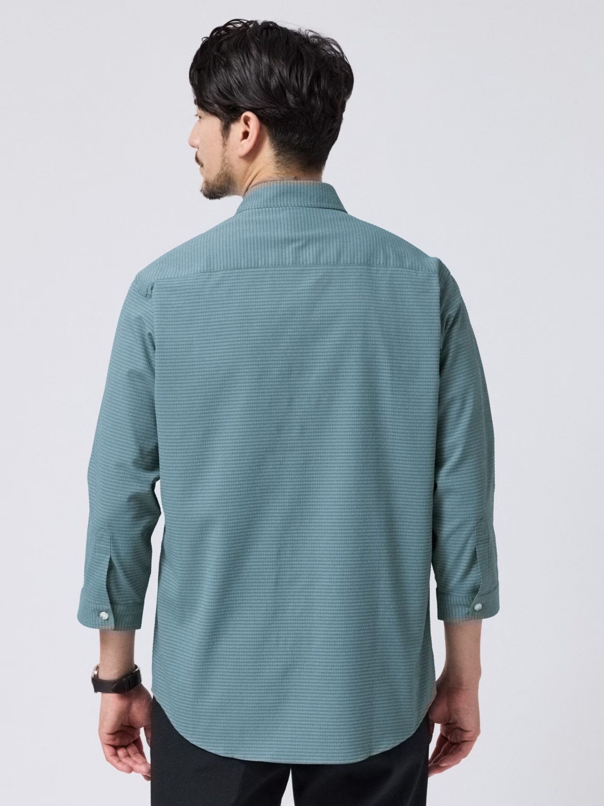 MIJ DOT AIR® SEERSUCKER 3/4 SLEEVE SHIRT (07086902) *ECS - Image 7