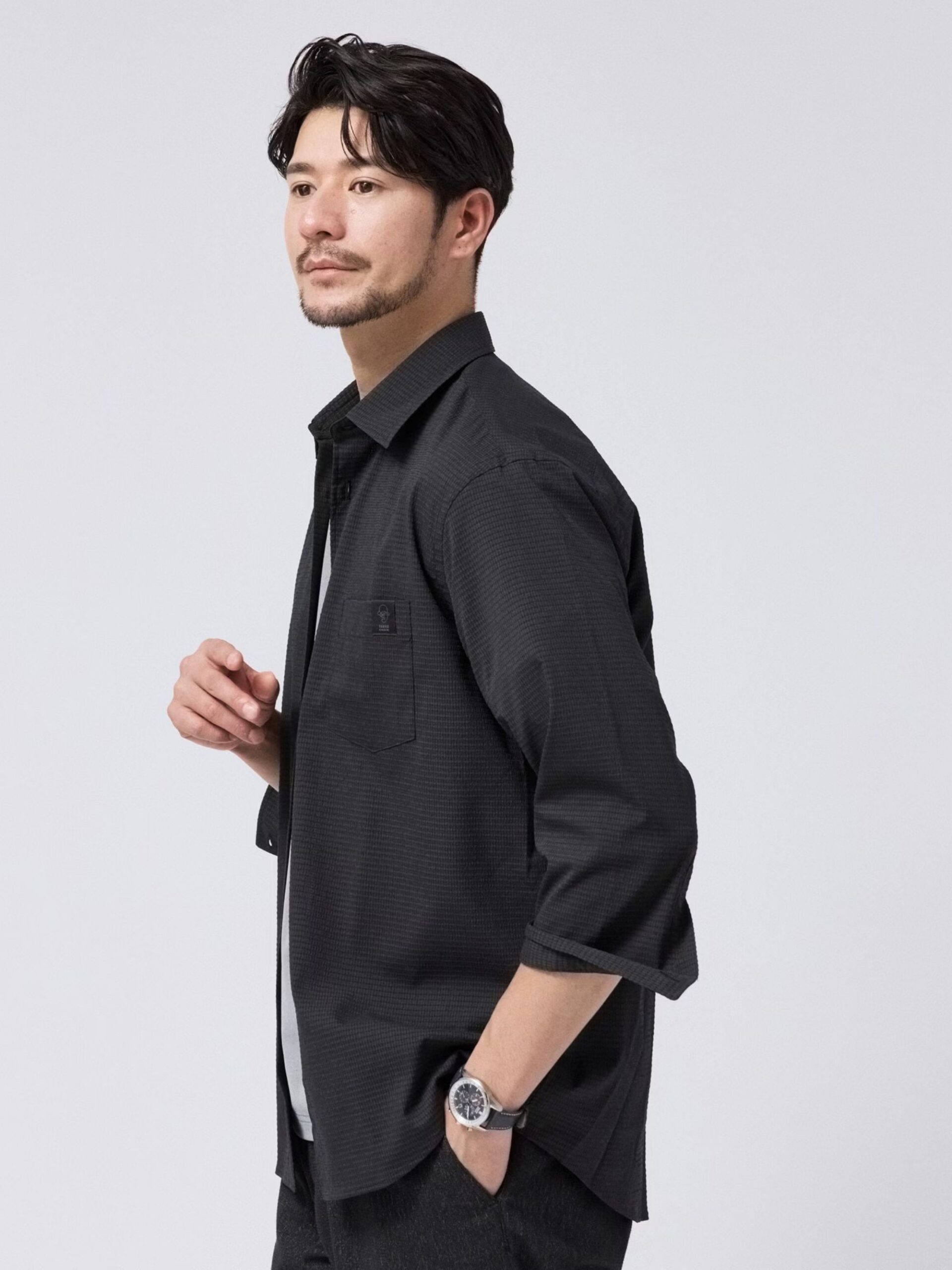 MIJ DOT AIR® SEERSUCKER 3/4 SLEEVE SHIRT (07086902) *ECS - Image 13