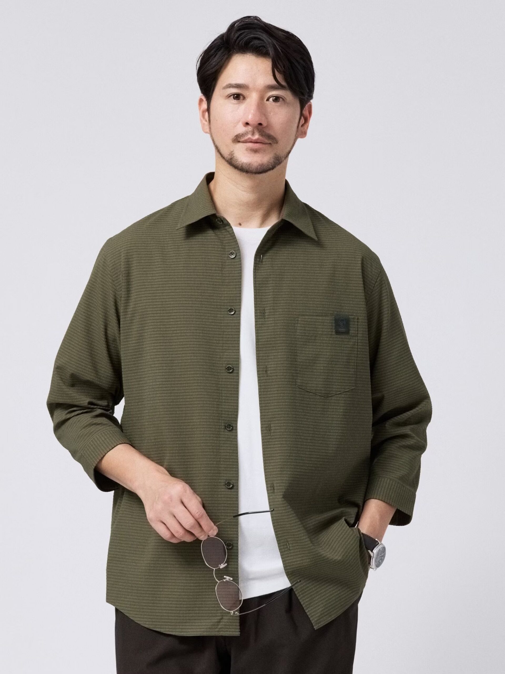 MIJ DOT AIR® SEERSUCKER 3/4 SLEEVE SHIRT (07086902) *ECS - Image 16