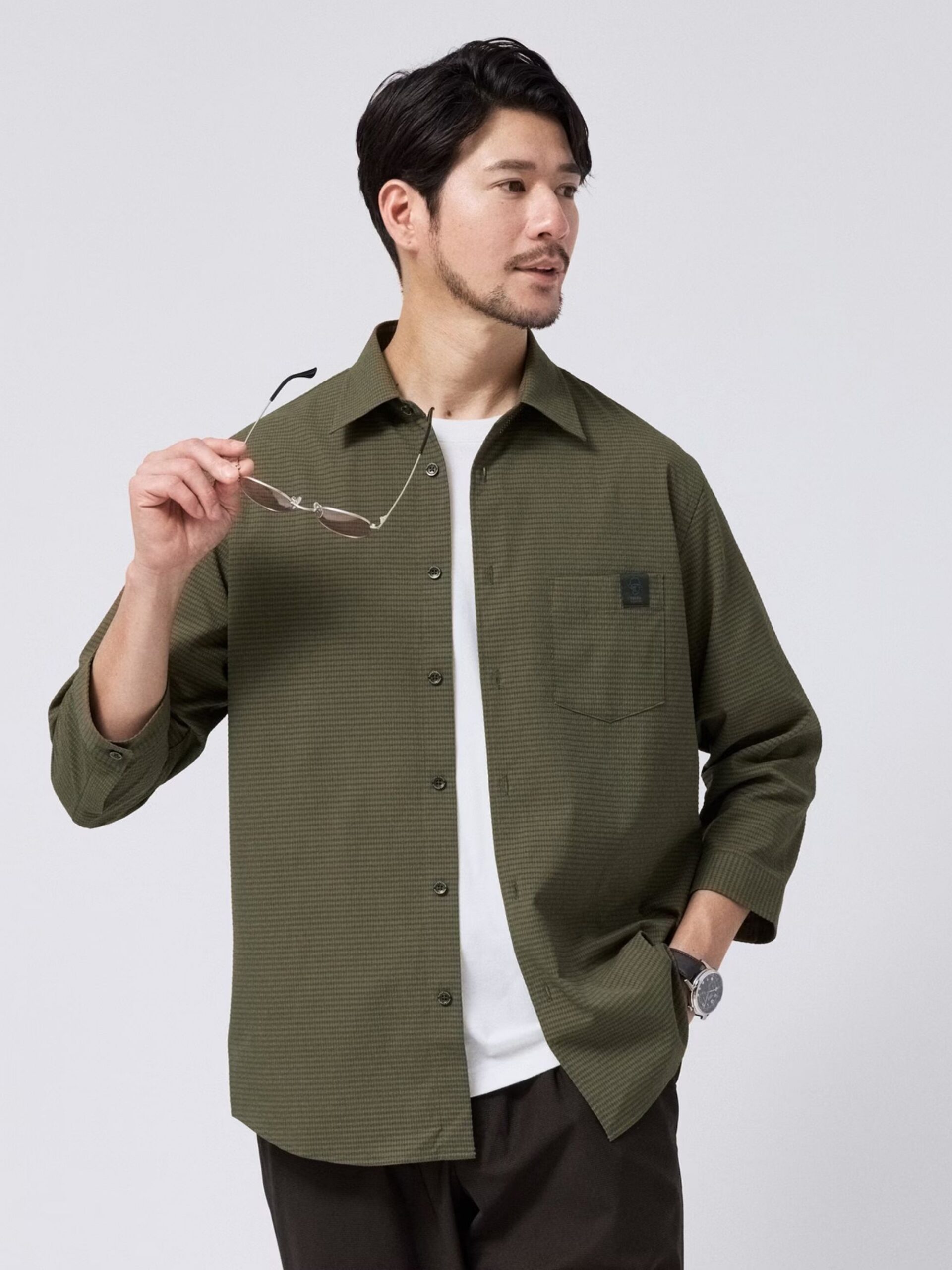 MIJ DOT AIR® SEERSUCKER 3/4 SLEEVE SHIRT (07086902) *ECS - Image 18