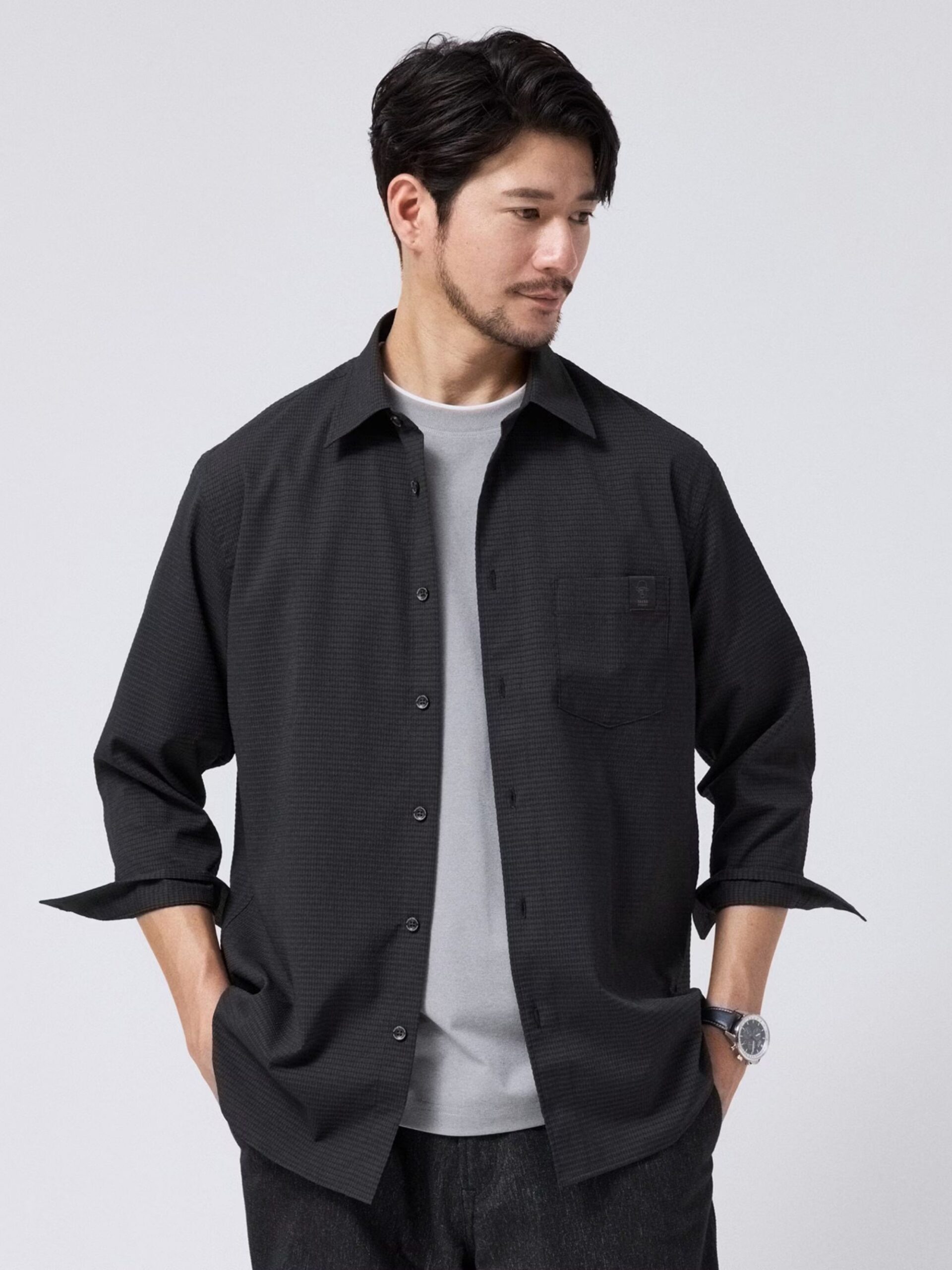 MIJ DOT AIR® SEERSUCKER 3/4 SLEEVE SHIRT (07086902) *ECS - Image 11