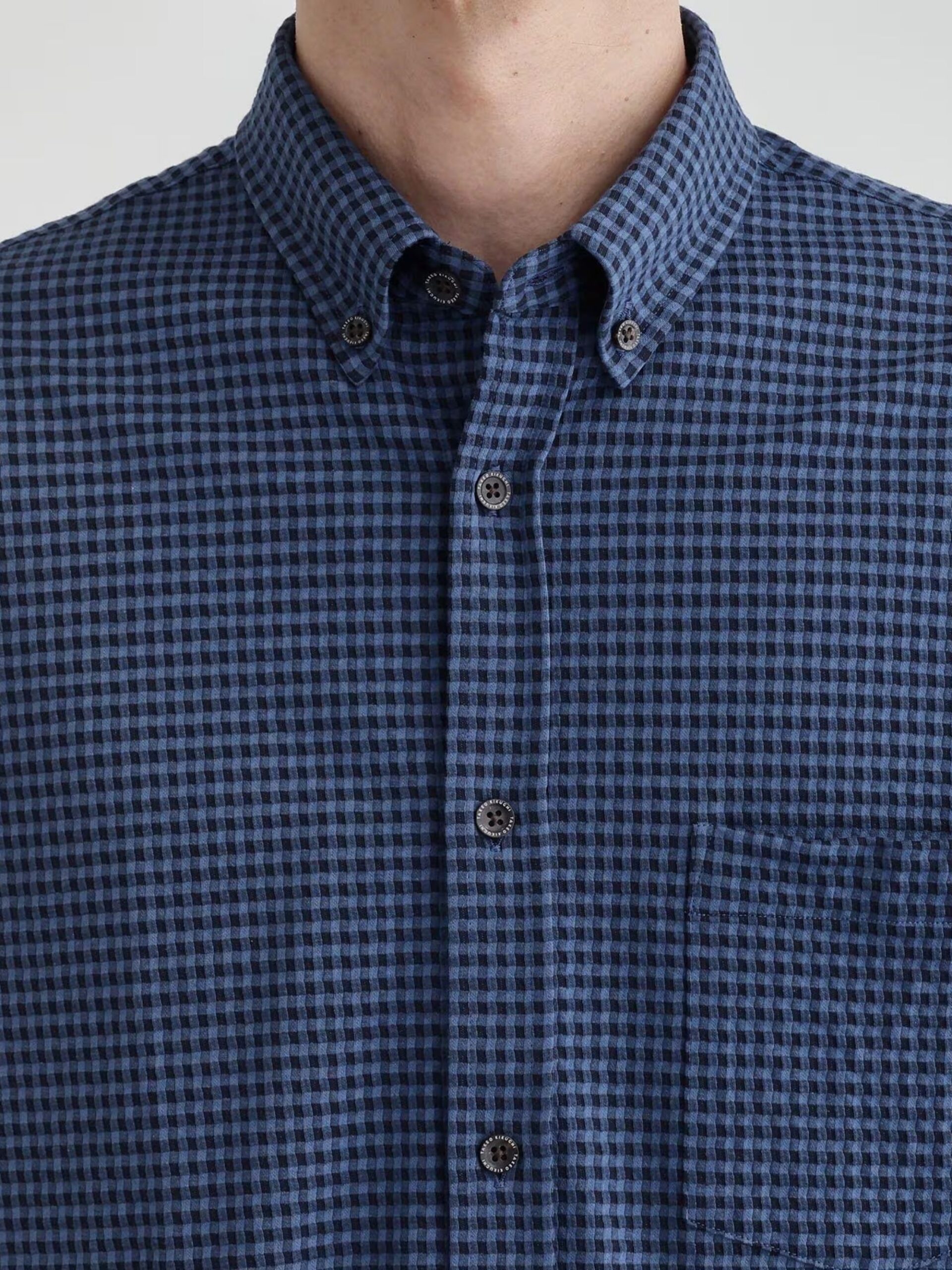 MIJ POLYGIENE® FUNCTION SEERSUCKER GINGHAM CHECK STRETCH SHIRT (07081090) *ECS - Image 6