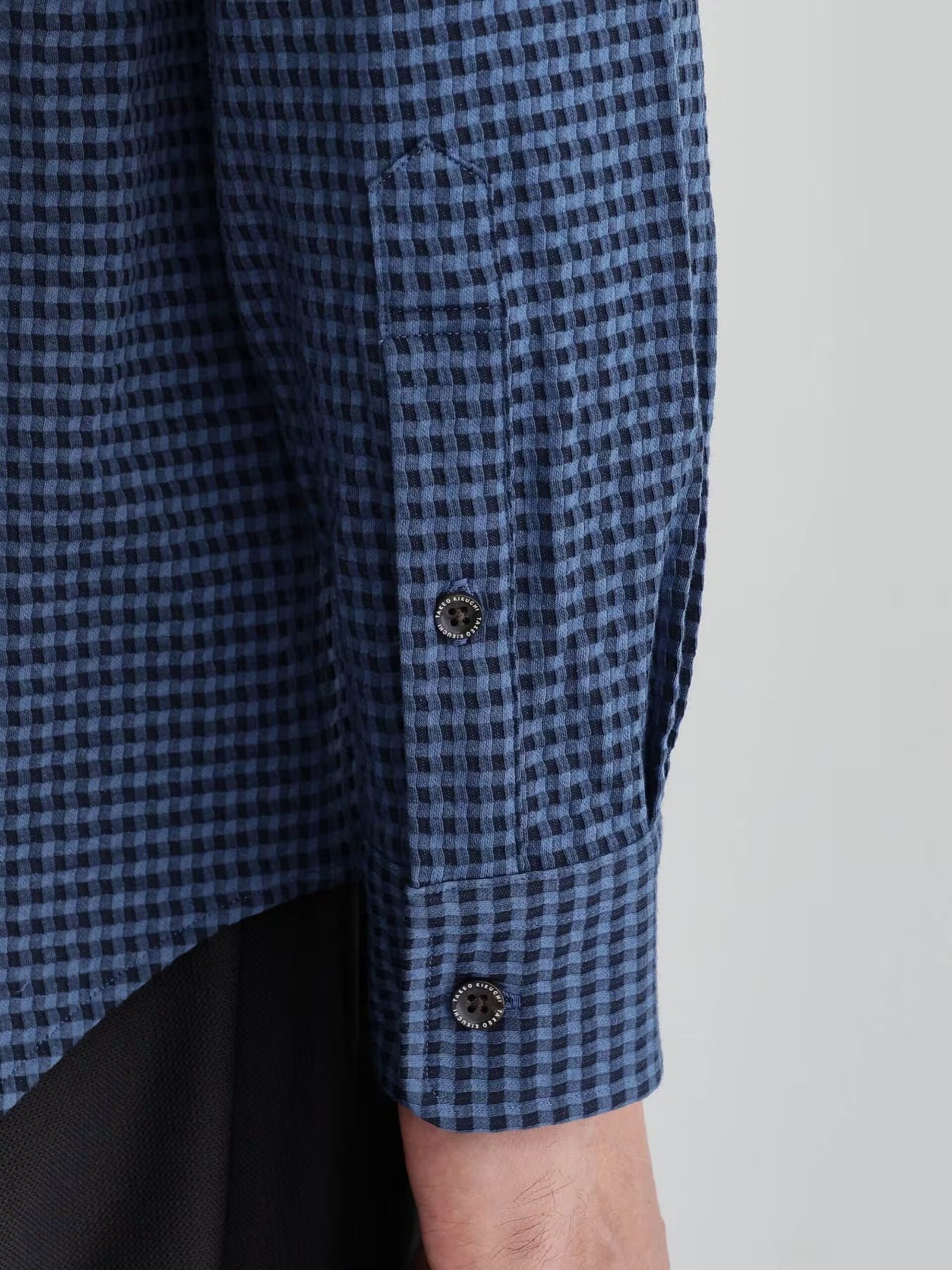 MIJ POLYGIENE® FUNCTION SEERSUCKER GINGHAM CHECK STRETCH SHIRT (07081090) *ECS - Image 9
