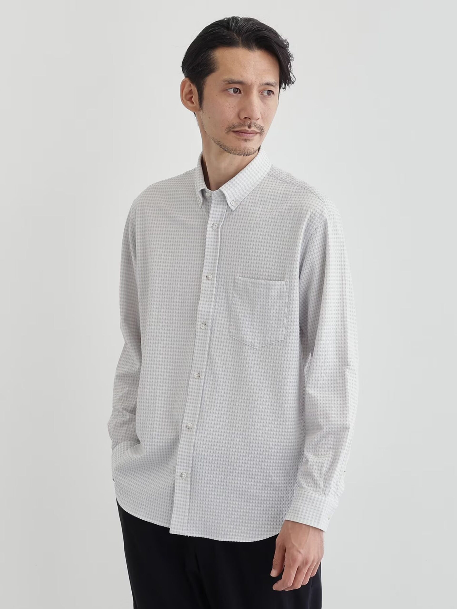 MIJ POLYGIENE® FUNCTION SEERSUCKER GINGHAM CHECK STRETCH SHIRT (07081090) *ECS - Image 13