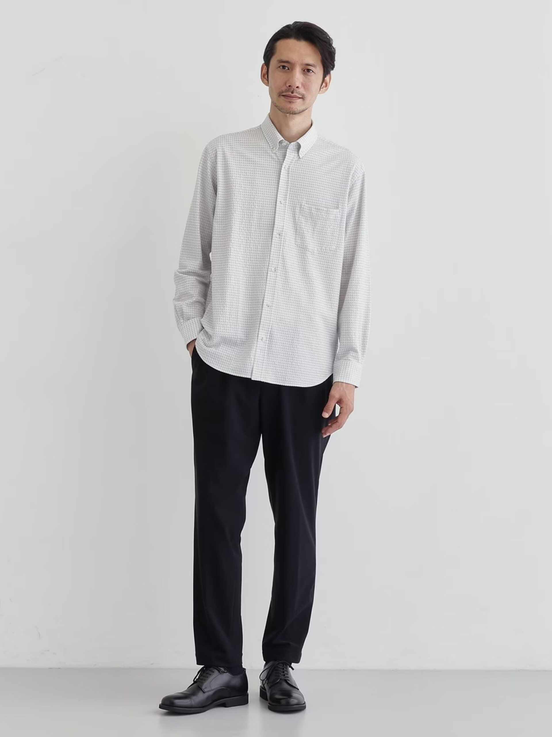 MIJ POLYGIENE® FUNCTION SEERSUCKER GINGHAM CHECK STRETCH SHIRT (07081090) *ECS - Image 14