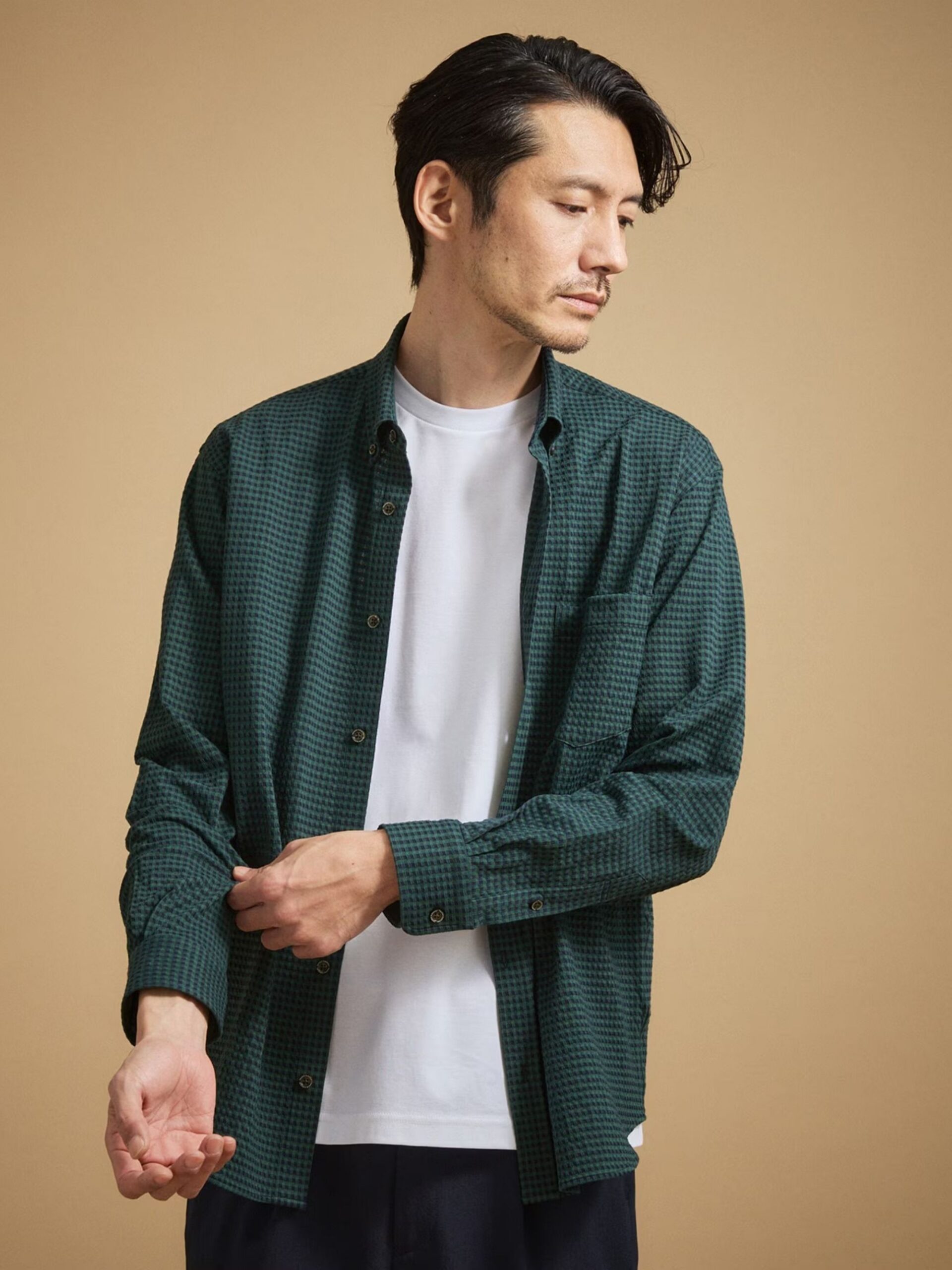 MIJ POLYGIENE® FUNCTION SEERSUCKER GINGHAM CHECK STRETCH SHIRT (07081090) *ECS - Image 16